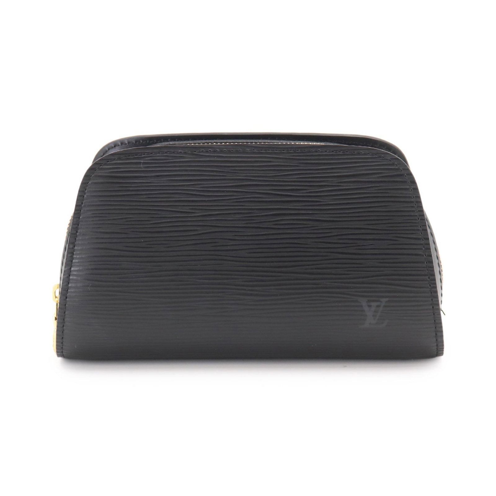 Epi Leather Louis Vuitton Pouch: Epi Leather Louis Vuitton Pouch Epi leather Louis Vuitton pouch with gold hardware, featuring an open pocket and sleek design. Made from high-quality Epi leather, this stylish accessory measures