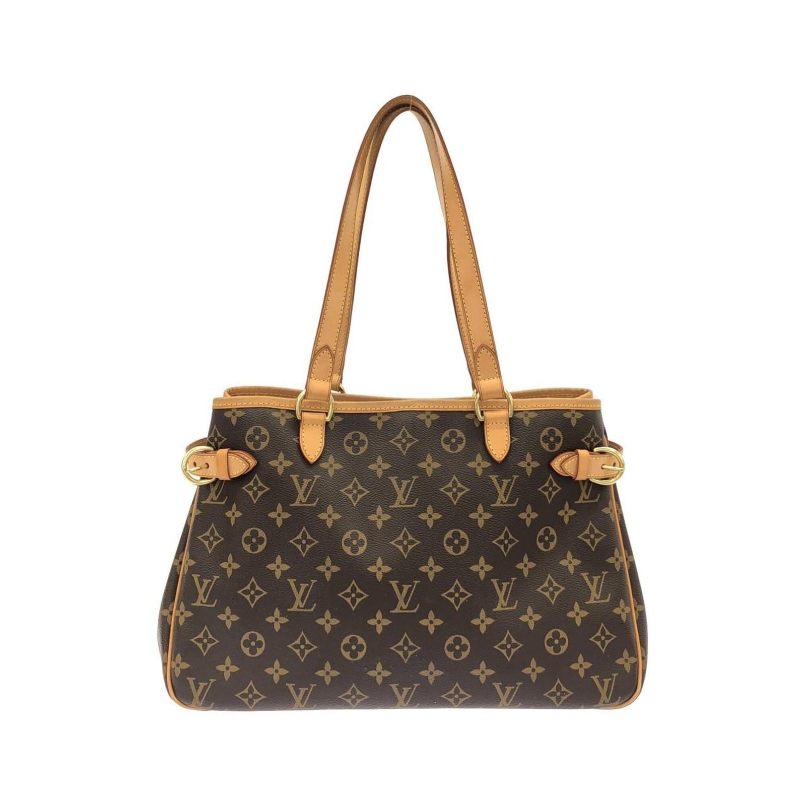 Canvas Coated Louis Vuitton Handbag: Canvas Coated Louis Vuitton Handbag Marron coated canvas Louis Vuitton handbag with gold hardware, measuring 26cm x 38cm x 12.5cm, features a classic design and durable construction. The bag's coated