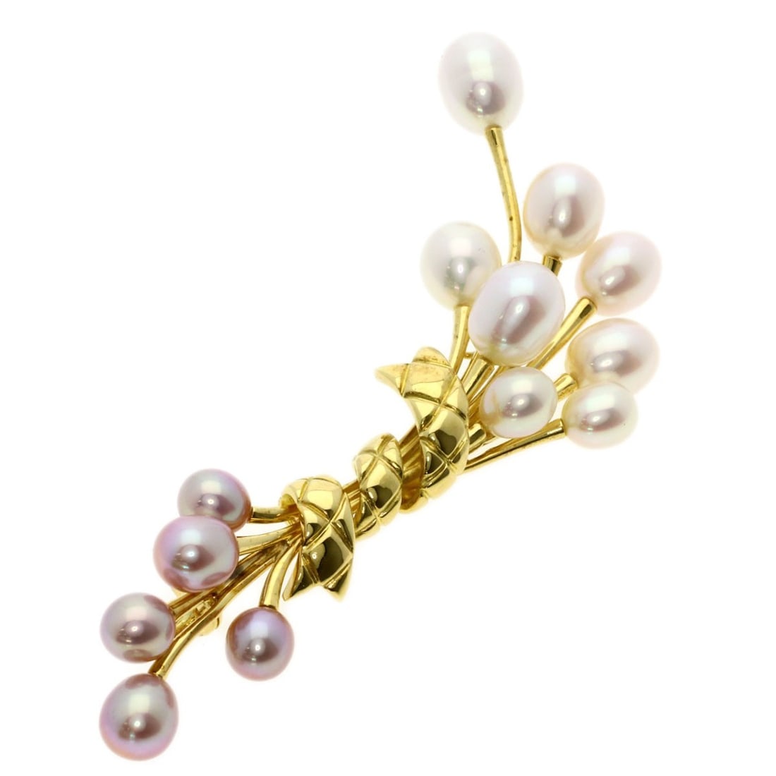 K18 Yellow Gold Mikimoto Freshwater Pearl Brooch: K18 Yellow Gold Mikimoto Freshwater Pearl Brooch K18 Yellow Gold Mikimoto Freshwater Pearl Brooch boasts exceptional craftsmanship, featuring a high-purity K18 yellow gold setting that showcases its