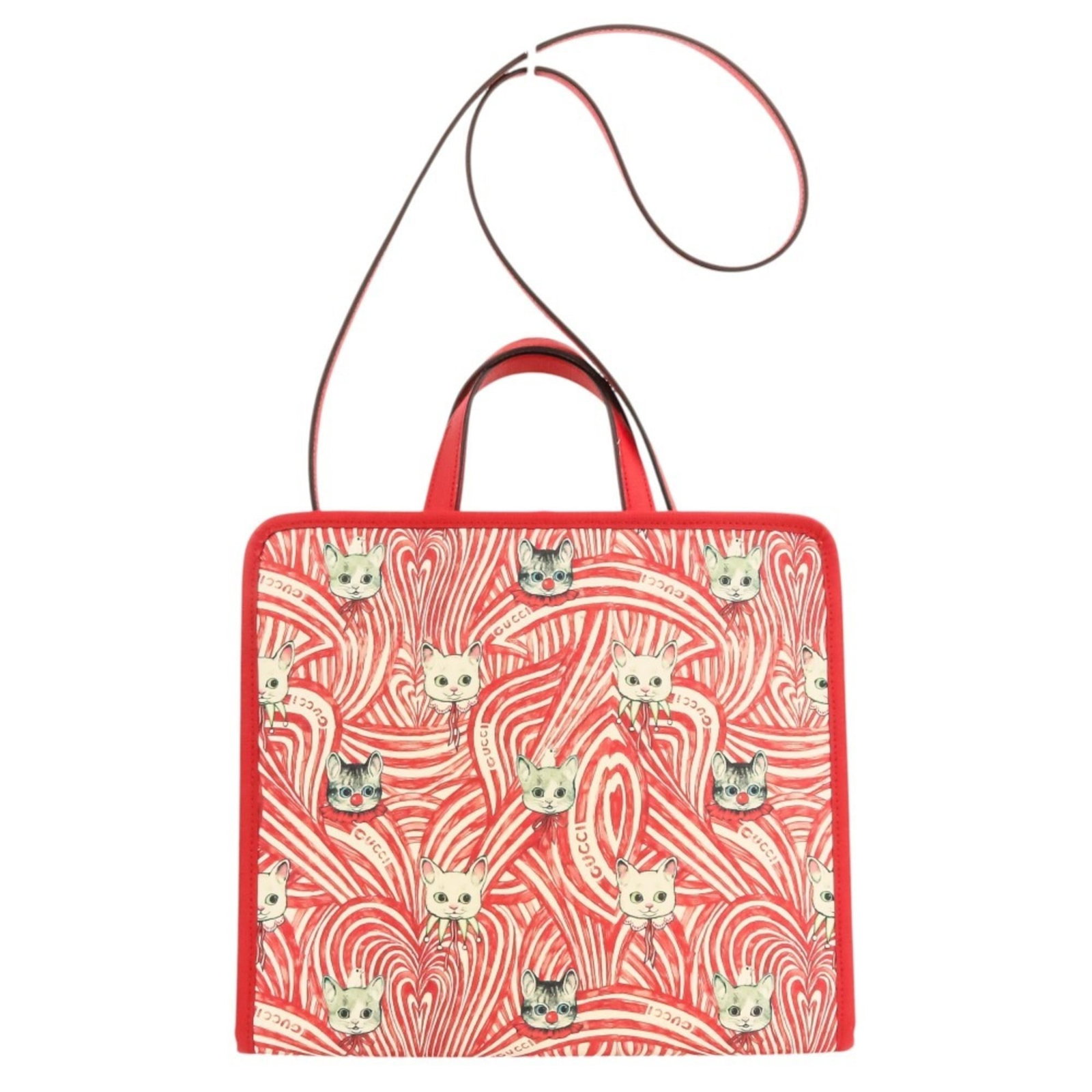 Shoulder Tote Bag Gucci: Shoulder Tote Bag Gucci Red Gucci Shoulder Tote Bag, measuring 24.5cm x 28.5cm x 9cm with 22cm handle and 100cm strap length. This classic tote bag features a bold red color and comes in a compact