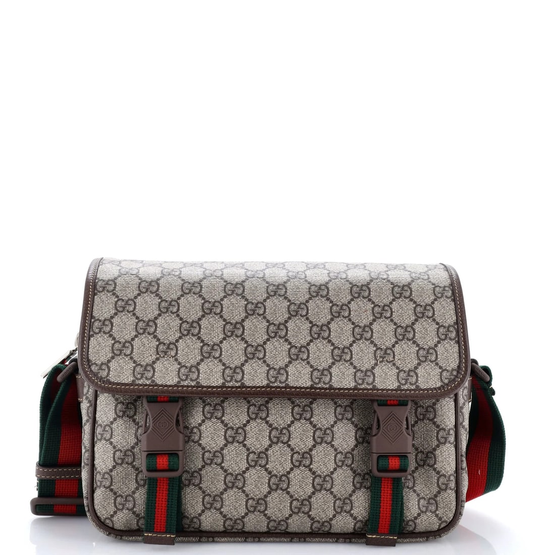 Gucci messenger bag small gg canvas coated buckle web: Gucci messenger bag small gg canvas coated buckle web Small GG Canvas Coated Buckle Web Messenger Bag in Brown. This Gucci messenger bag boasts a stylish canvas exterior with a silver buckle, measurin