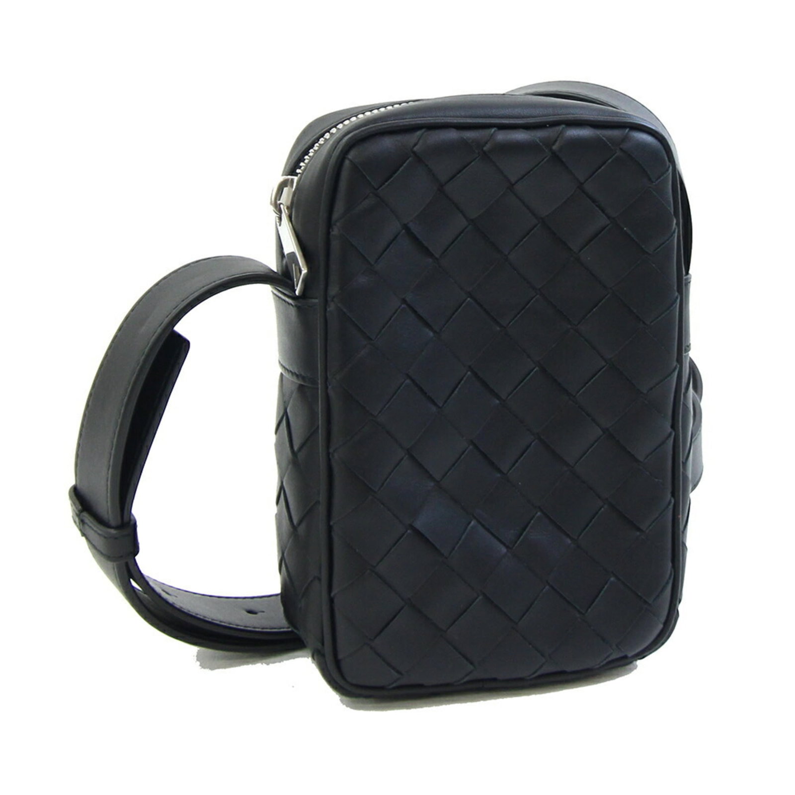 Bottega Veneta Pochette Shoulder Bag Leather: Bottega Veneta Pochette Shoulder Bag Leather The Bottega Veneta Pochette Shoulder Bag Leather is a sleek and sophisticated black leather shoulder bag, featuring the iconic Intrecciato woven design.