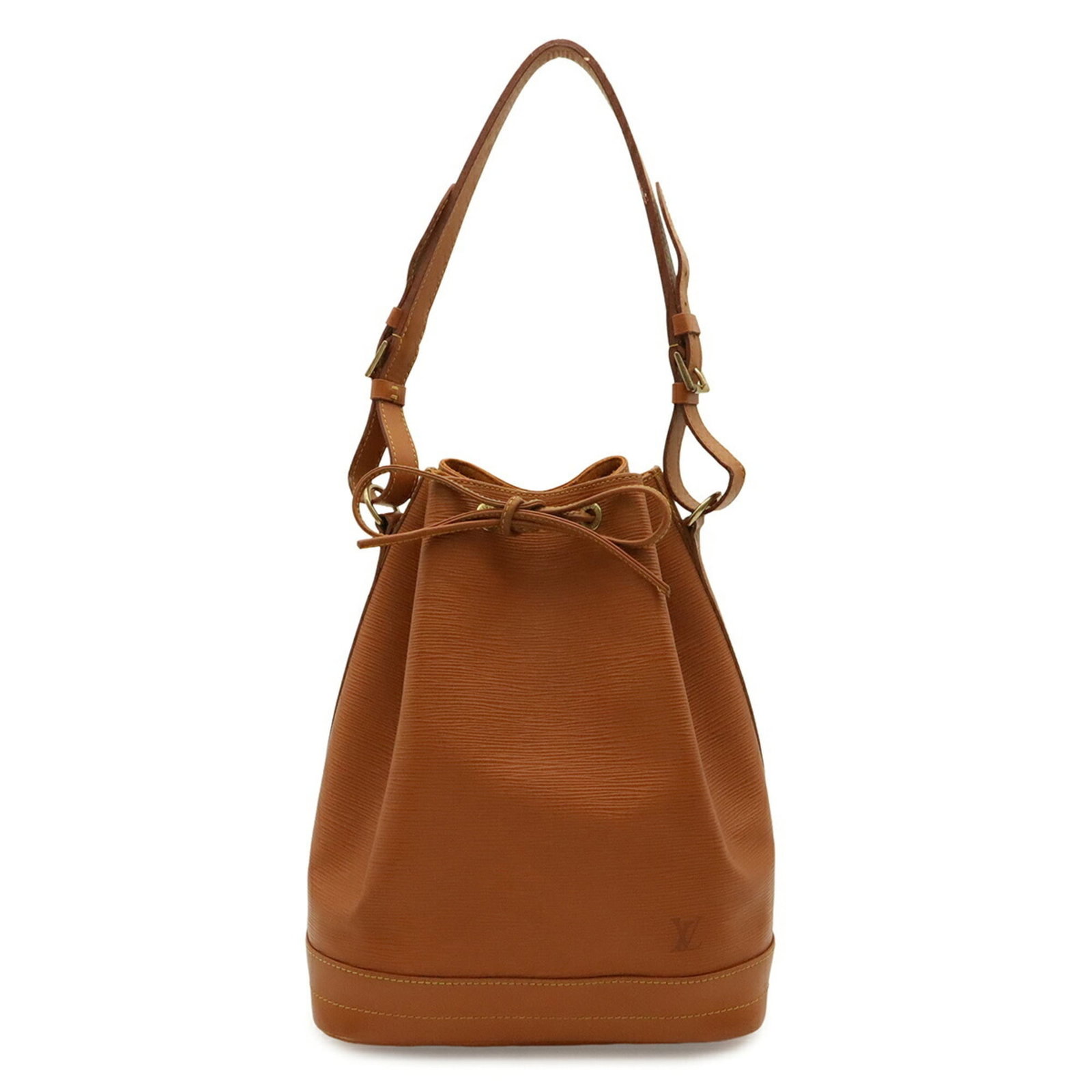 Vuitton Leather Epi Bag Shoulder Louis: Vuitton Leather Epi Bag Shoulder Louis Camel-colored Epi leather and gold accents make this Louis Vuitton shoulder bag a stylish addition to any wardrobe. With its classic design and durable