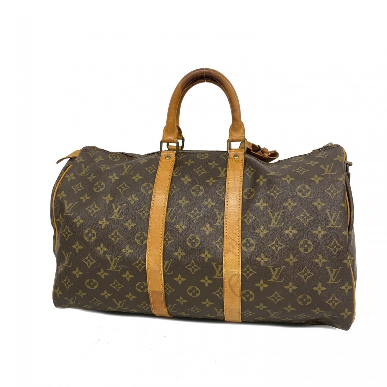 Boston Bag By Louis Vuitton: Boston Bag By Louis Vuitton Boston Bag By Louis Vuitton - A Timeless Classic. This iconic Boston bag from Louis Vuitton boasts a rich brown color and sleek design, measuring 27cm x 47cm x 20cm. With