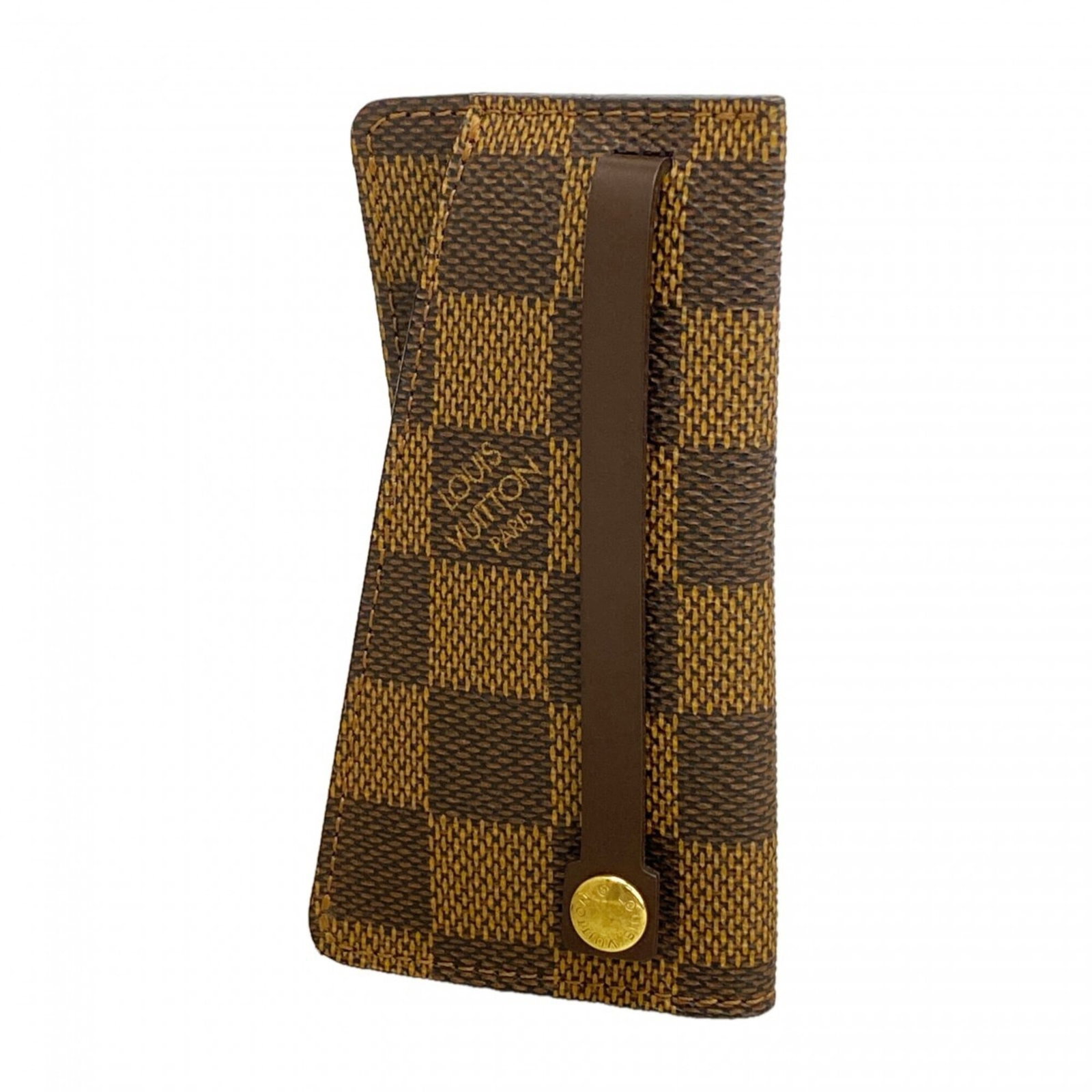 Keycase by Louis Vuitton: Keycase by Louis Vuitton Ebene Keycase by Louis Vuitton, measuring 11.5cm x 6cm x 2.5cm, features a sleek and compact design that fits perfectly in a purse or pocket. This stylish keycase is crafted