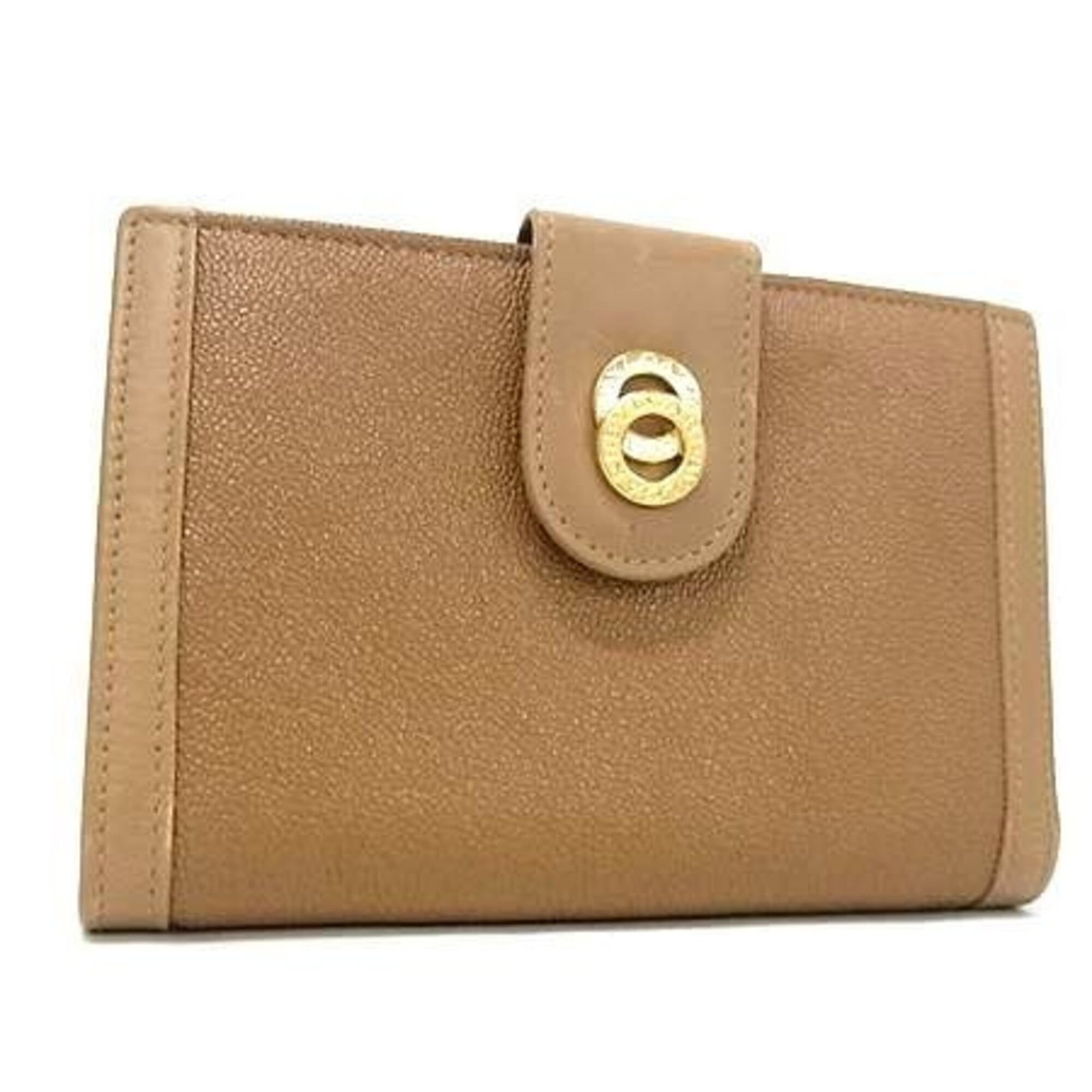 Bvlgari Wallet (Bi-Fold) Leather: Bvlgari Wallet (Bi-Fold) Leather Bvlgari's bi-fold leather wallet features rich, high-quality brown leather construction. This stylish accessory boasts classic design with clean lines and a compact si