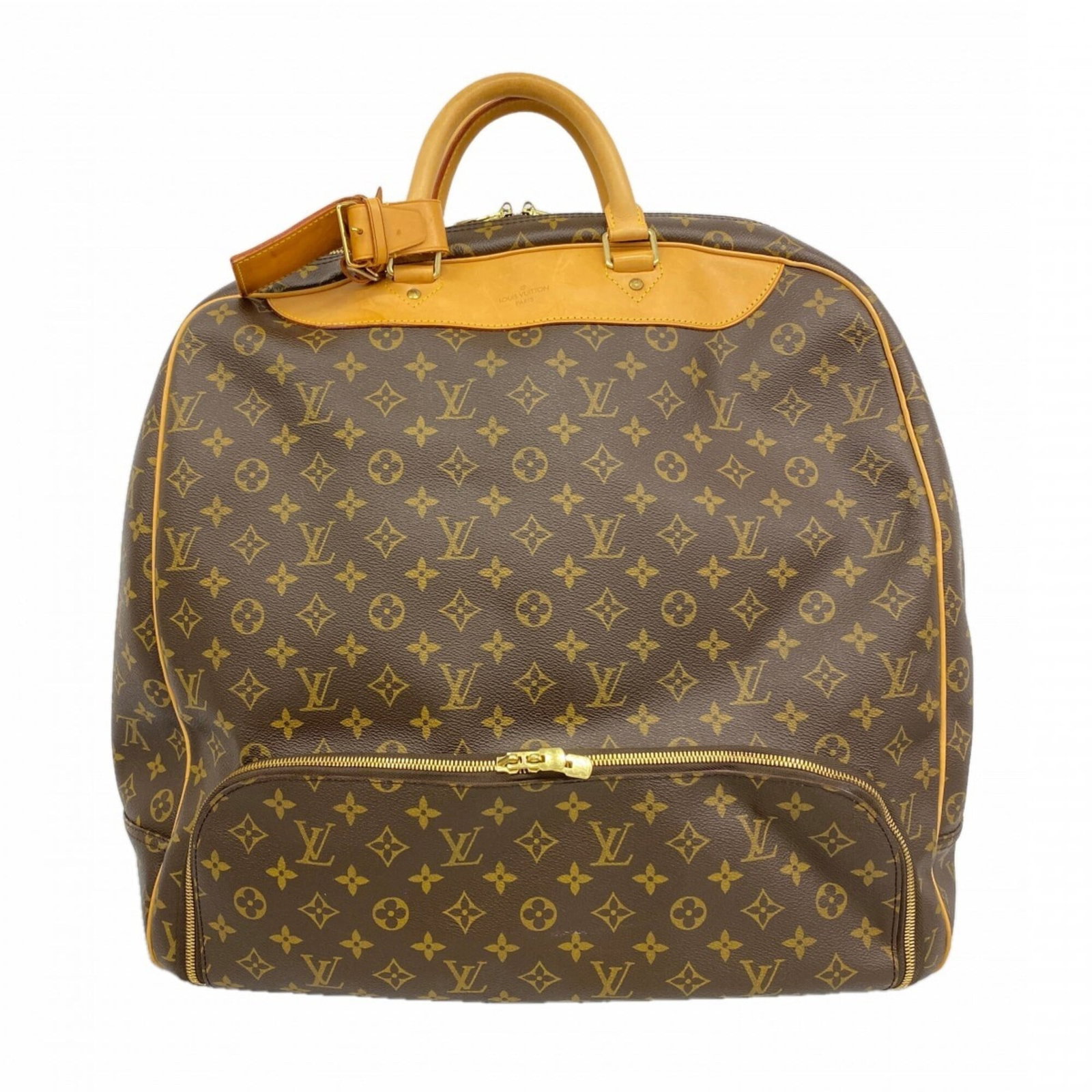Boston Bag By Louis Vuitton: Boston Bag By Louis Vuitton Boston Bag by Louis Vuitton, featuring the iconic monogram pattern in rich brown leather. Measuring 46cm x 43cm x 25cm, this stylish bag boasts a classic design with clean