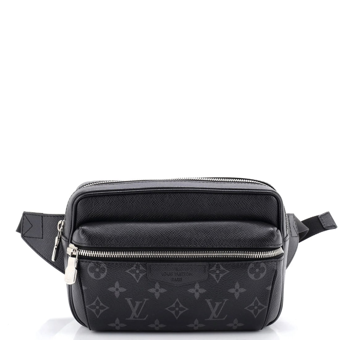 Louis Vuitton Outdoor BumBag Monogram Taigarama: Louis Vuitton Outdoor BumBag Monogram Taigarama Black Louis Vuitton Outdoor BumBag Monogram Taigarama in good condition, featuring canvas coated leather exterior with heavy corner wear and minor creas