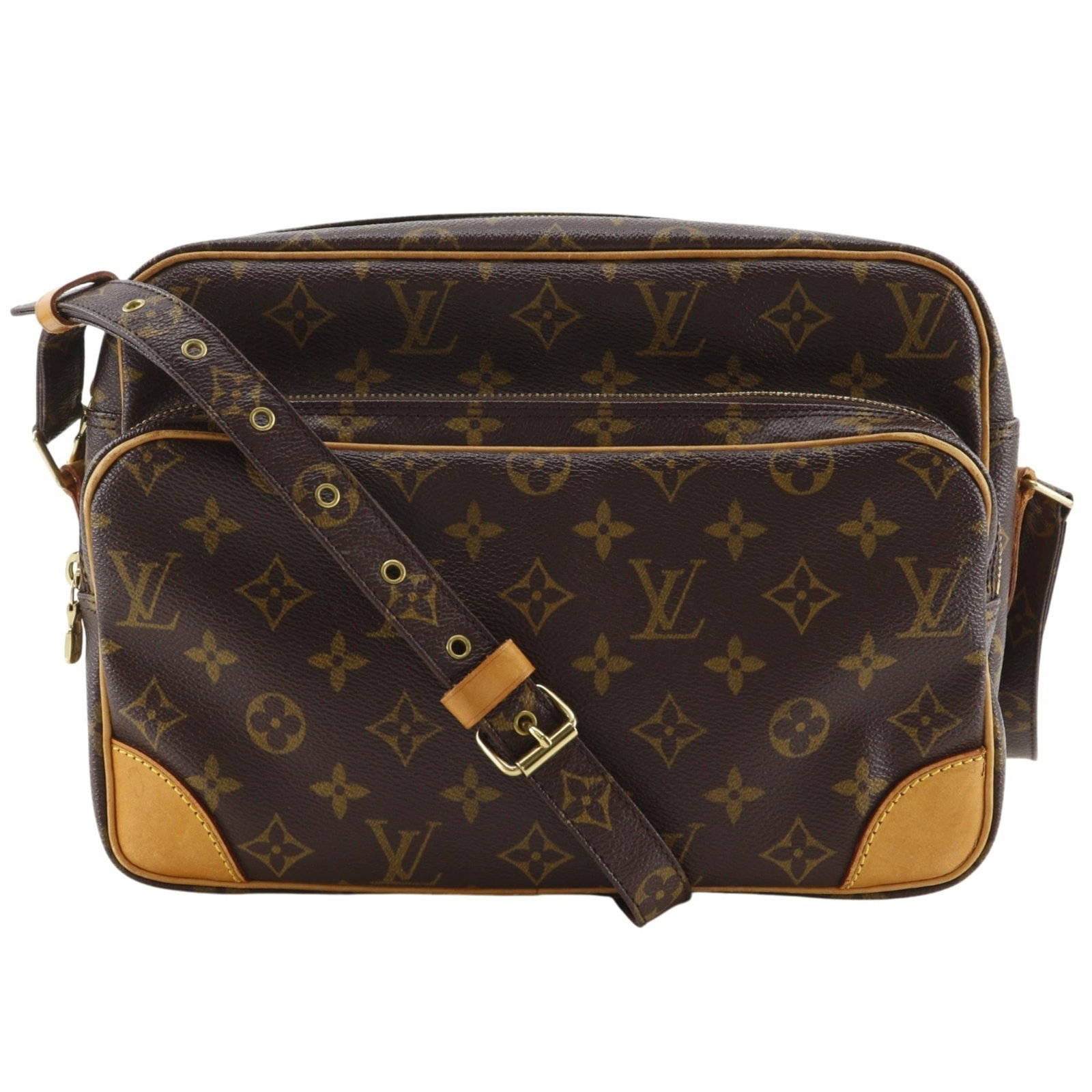 Shoulder Bag Monogram By Louis Vuitton: Shoulder Bag Monogram By Louis Vuitton Monogrammed with the iconic Louis Vuitton design, this brown shoulder bag boasts a timeless and sophisticated style. Made from high-quality materials, its