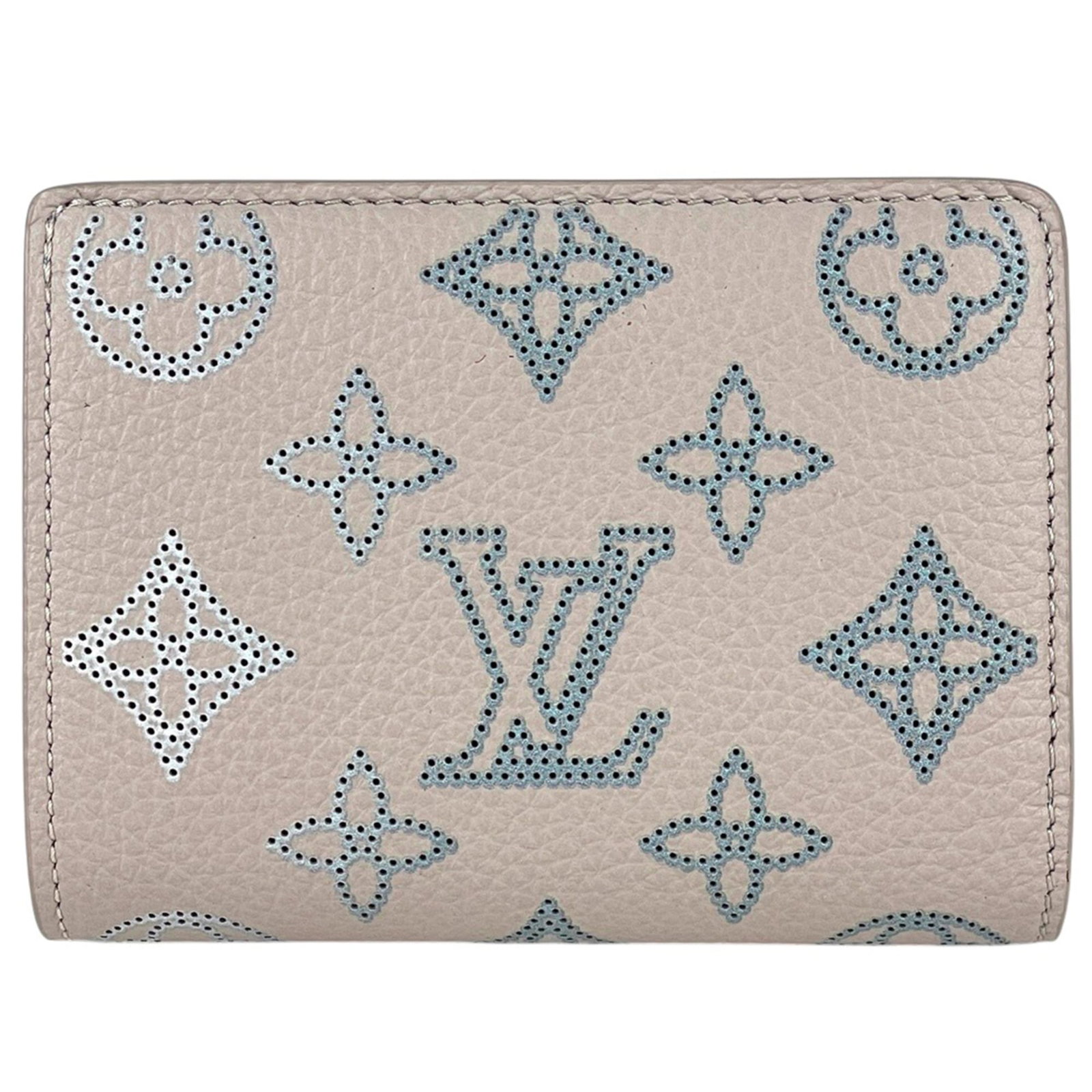 Mahina Leather Bi Fold Wallet by Louis Vuitton: Mahina Leather Bi Fold Wallet by Louis Vuitton Mahina Leather Bi Fold Wallet by Louis Vuitton features high-quality Mahina leather, with precise dimensions of 8.5cm x 11cm x 3cm. This bi-fold wallet
