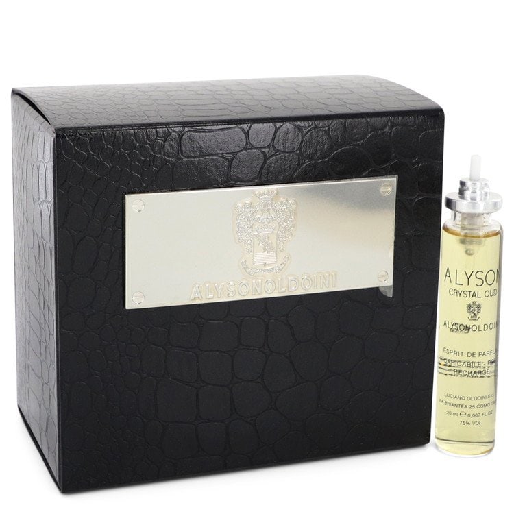 Alyson Oldoini Crystal Oud by Alyson Oldoini Eau De Parfum Refillable Spray .67 oz: Alyson Oldoini Crystal Oud by Alyson Oldoini Eau De Parfum Refillable Spray .67 oz Alyson Oldoini Crystal Oud is a warm, masculine woody aromatic scent with bright citrus and spice notes. The scent fe
