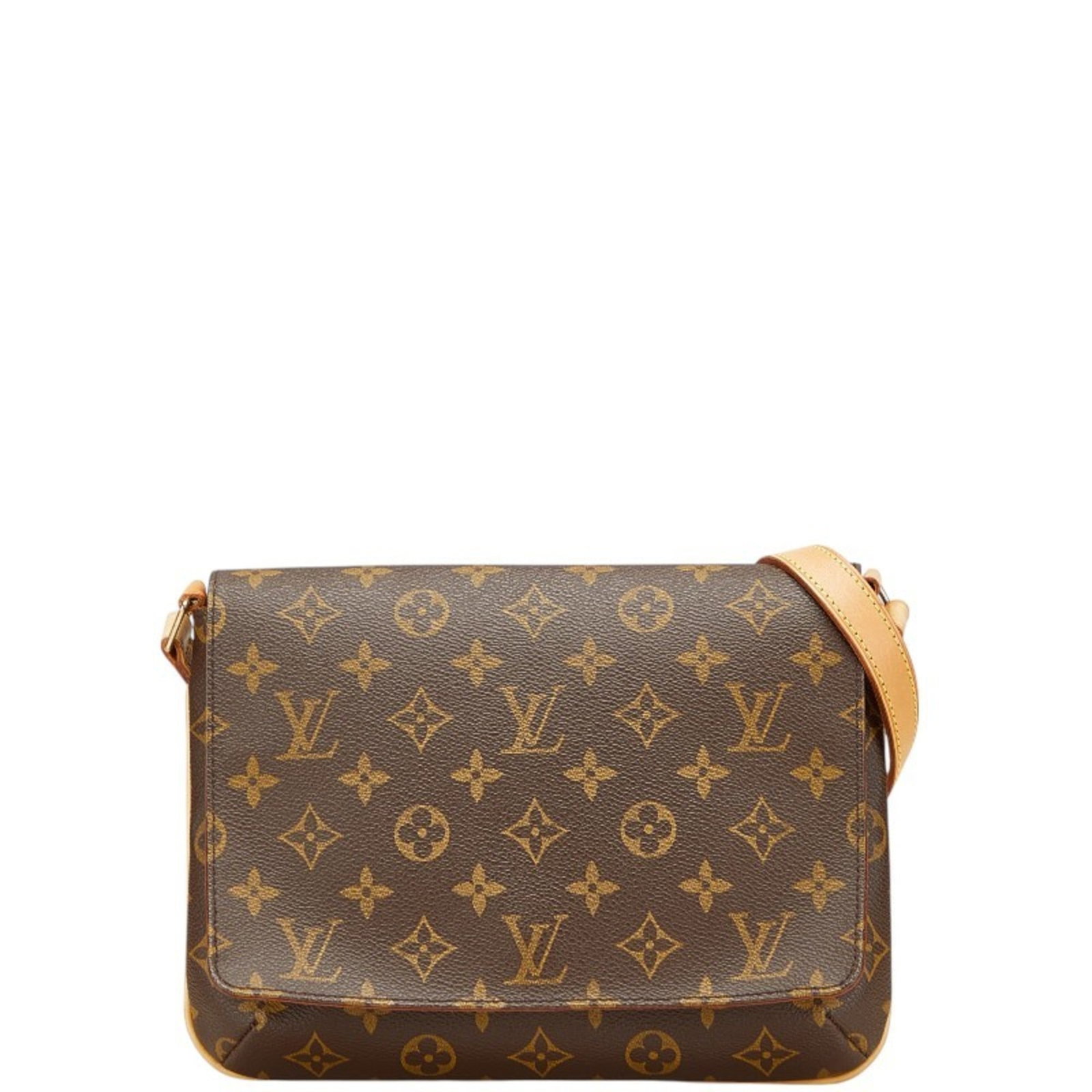 Louis Vuitton PVC Leather Bag Shoulder: Louis Vuitton PVC Leather Bag Shoulder PVC Leather Louis Vuitton Shoulder Bag. Made from PVC and leather, this bag features a classic design with a brown color. Measuring 18cm x 25cm x 3.5cm, it is a 