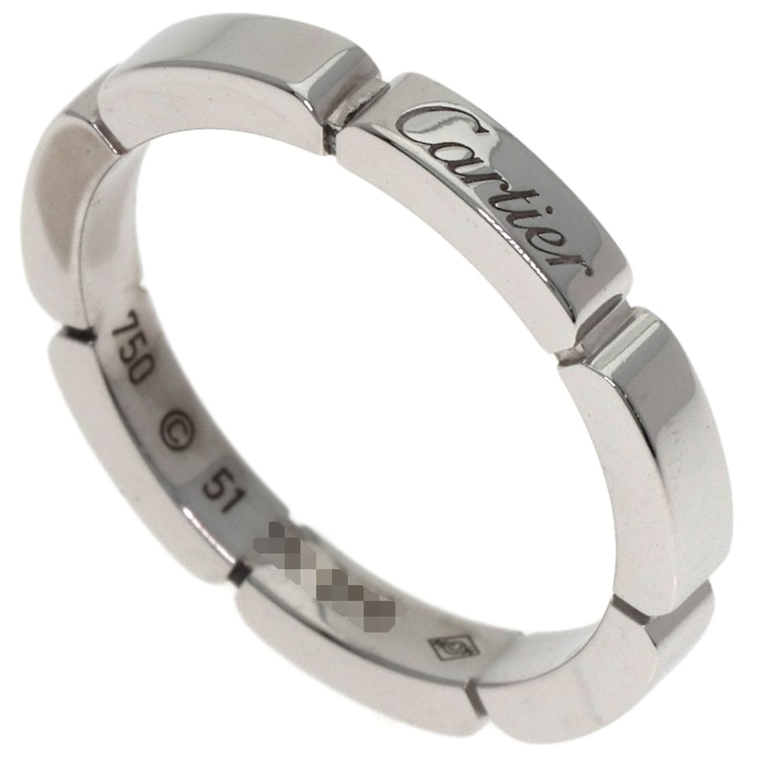 K18 White Gold Cartier Mayon Panthere Ring #51: K18 White Gold Cartier Mayon Panthere Ring #51 K18 White Gold Cartier Mayon Panthere Ring #51 boasts sleek, silver metal with a K18 purity, making it a striking piece. The ring features the iconic