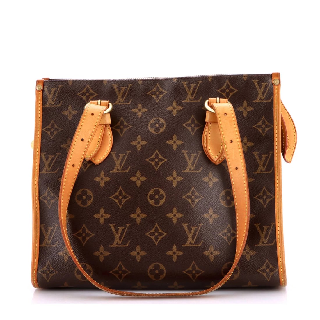 Tote Monogram Canvas Haut Louis Vuitton: Tote Monogram Canvas Haut Louis Vuitton Brown canvas tote with the iconic Louis Vuitton monogram, featuring heavy edge wear and scuffs on exterior. The interior is lined in brown fabric, while gold ha