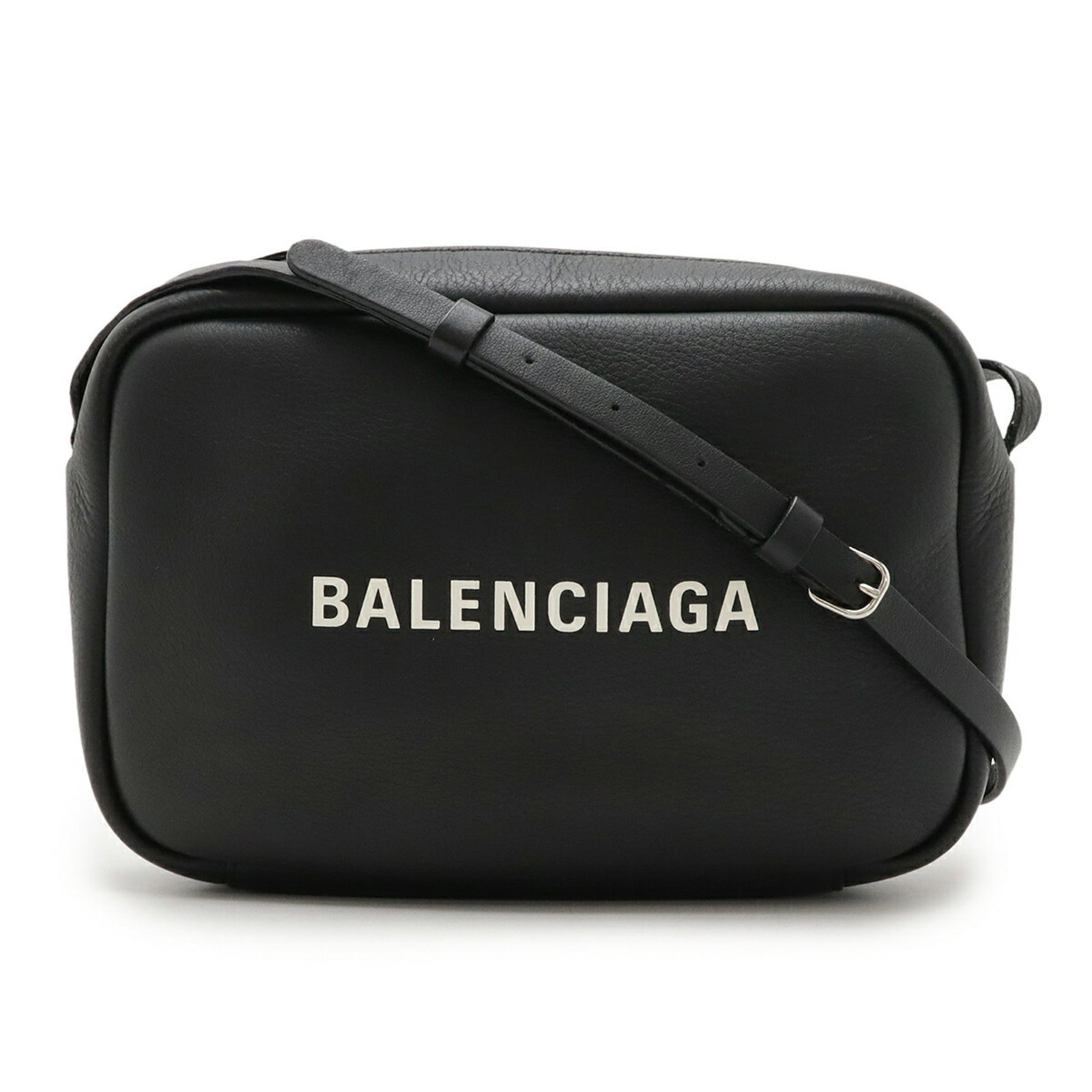 Shoulder bag leather pochette Balenciaga: Shoulder bag leather pochette Balenciaga Black and white leather pochette from Balenciaga, measuring 16cm x 22.5cm x 6cm. Made from high-quality leather, this shoulder bag features a sleek design with