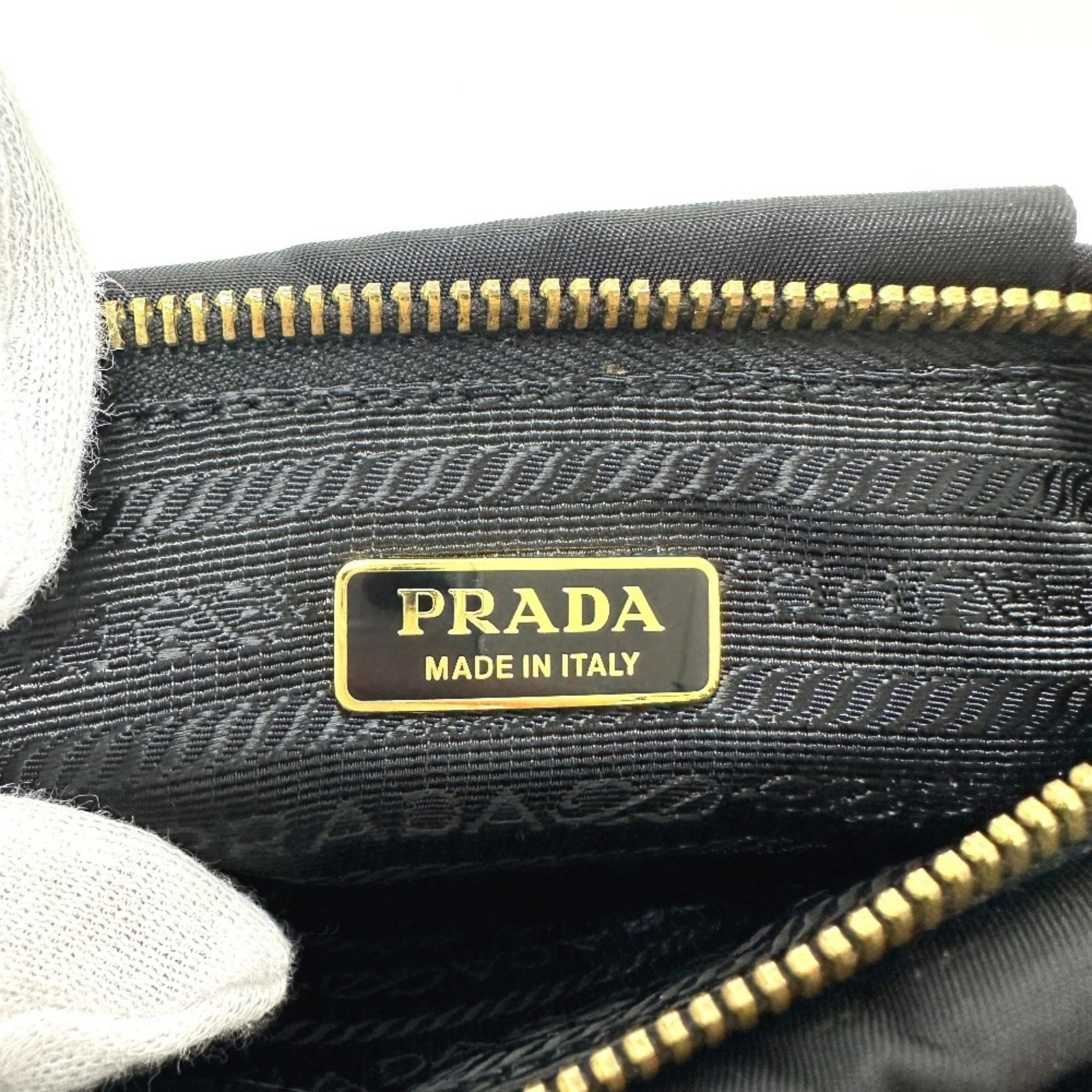 Leather Nylon Pouch Prada - 10