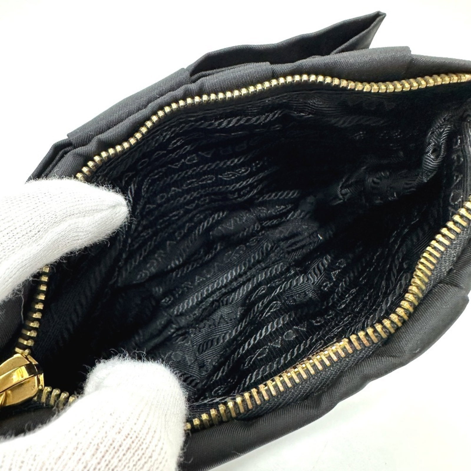 Leather Nylon Pouch Prada - 9