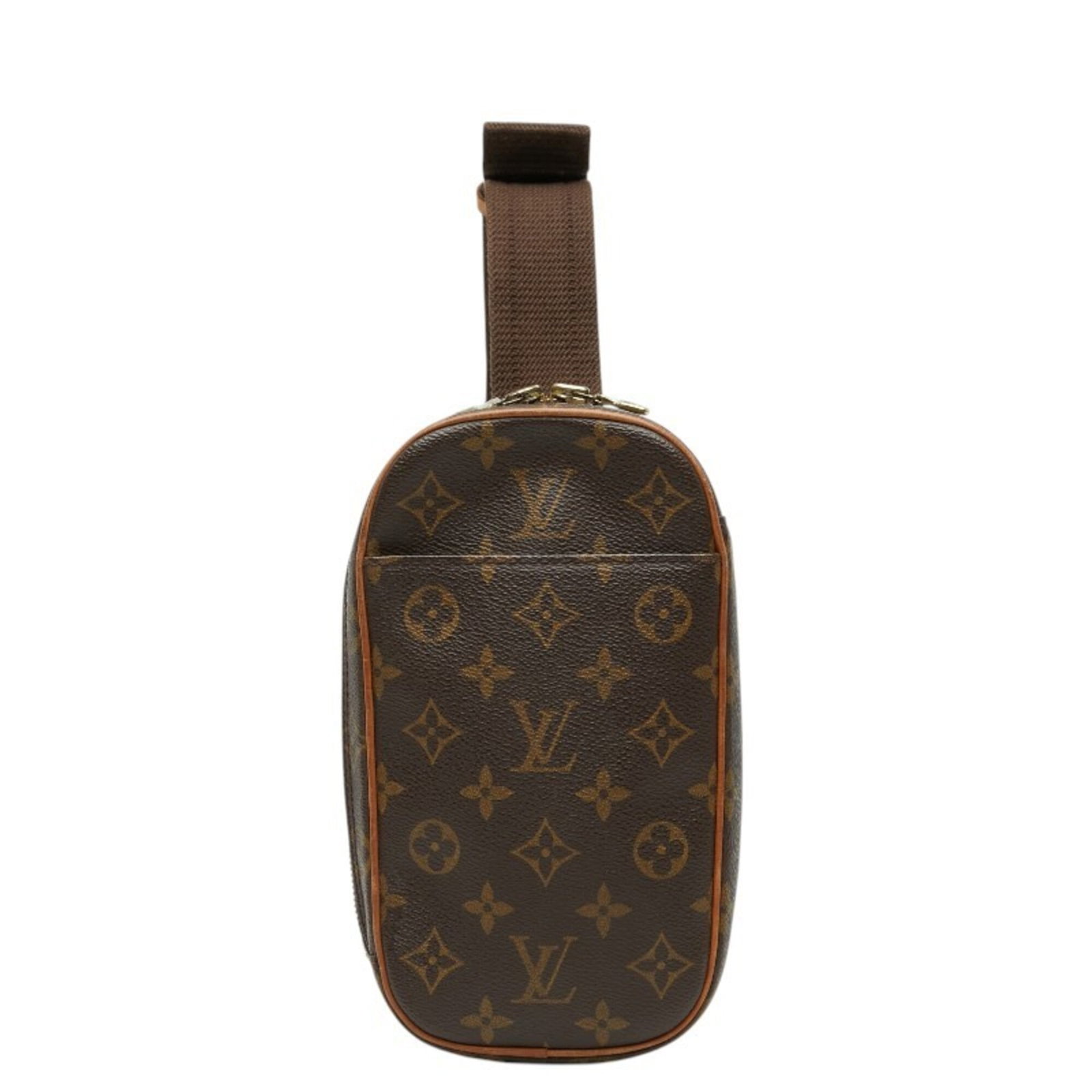 Louis Vuitton Pochette Shoulder Bag Sling Bag Pvc Leather: Louis Vuitton Pochette Shoulder Bag Sling Bag Pvc Leather The Louis Vuitton Pochette Sling Bag boasts sleek, modern design with its PVC leather exterior and signature Monogram pattern. This compact