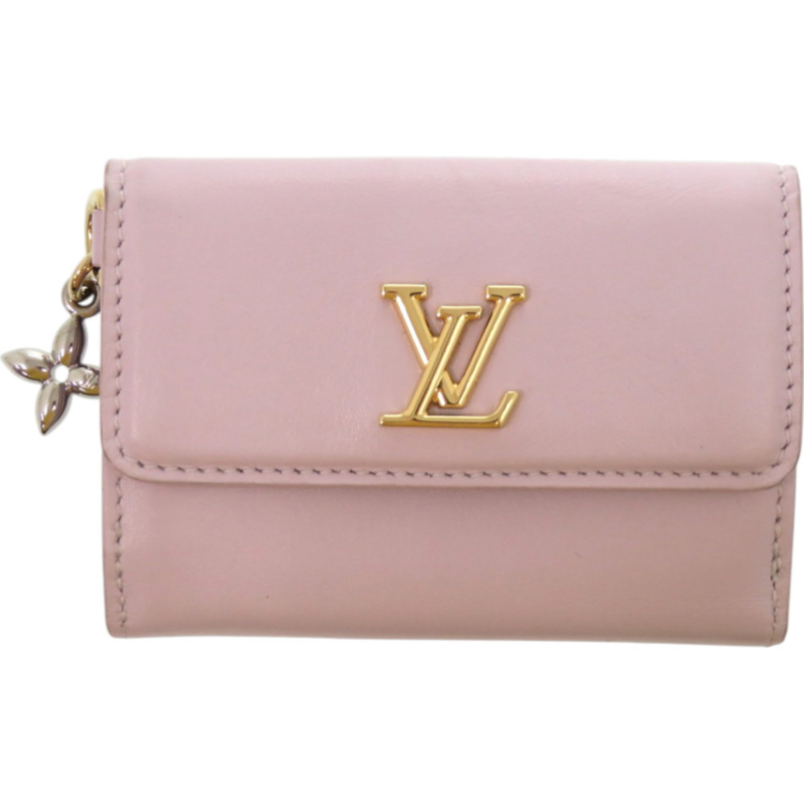 Leather wallet fold Louis Vuitton: Leather wallet fold Louis Vuitton Tri-fold wallet with signature from Louis Vuitton, crafted from high-quality calf leather in a rich purple hue. This iconic design features the classic LV monogram pa