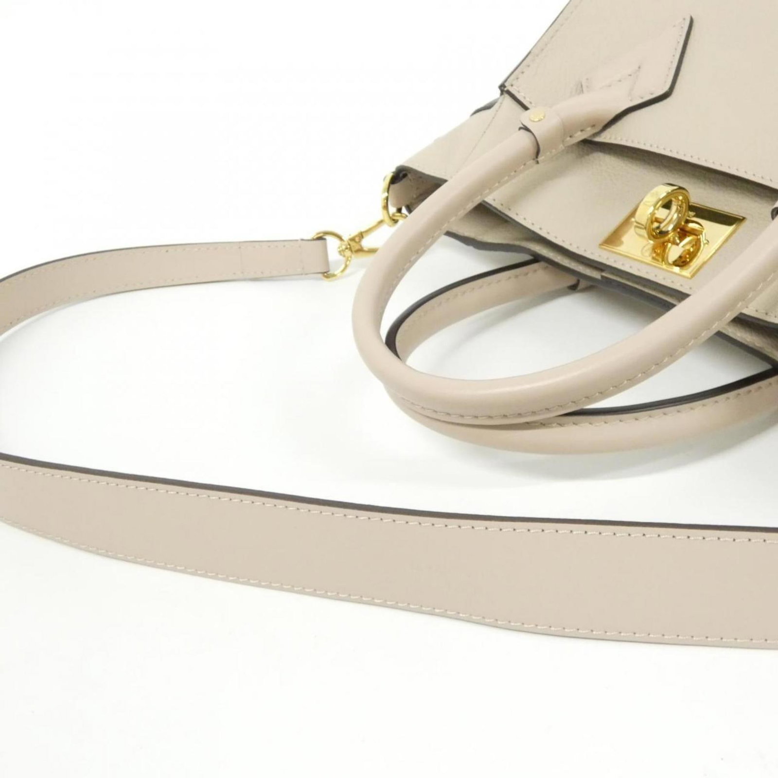 Canvas Leather Coated Handbag Vuitton Louis - 5