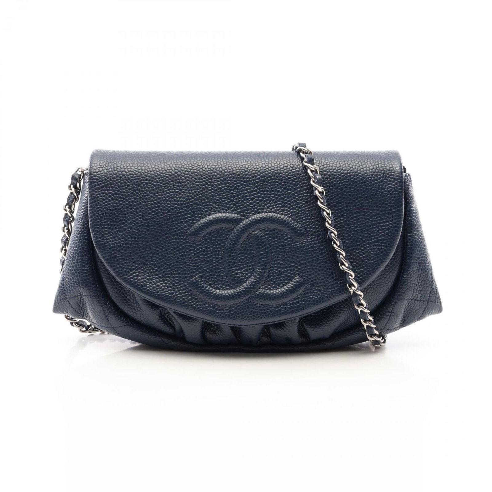 Calfskin handbag bag shoulder Chanel: Calfskin handbag bag shoulder Chanel Navy Grained Calfskin Chanel Shoulder Bag with Classic Design, Perfect for Everyday Use. This stylish shoulder bag features a timeless design and premium materials