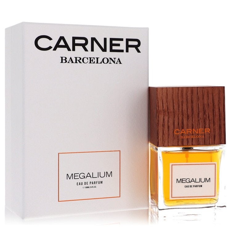 Megalium by Carner Barcelona Eau De Parfum Spray (Unisex) 3.4 oz: Megalium by Carner Barcelona Eau De Parfum Spray (Unisex) 3.4 oz Megalium by Carner Barcelona Eau De Parfum Spray offers a unique blend of balsamic accords, creating a warm and smoky scent with hints