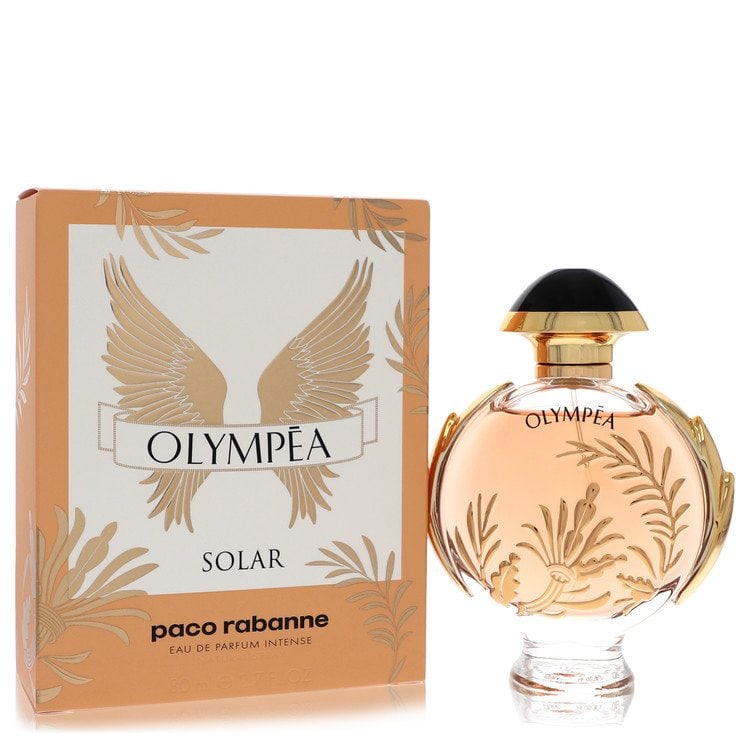 Olympea Solar by Paco Rabanne Eau De Parfum Intense Spray 2.7 oz: Olympea Solar by Paco Rabanne Eau De Parfum Intense Spray 2.7 oz Paco Rabanne's Olympea Solar Eau De Parfum Intense Spray is a potent fragrance, available in a 2.7 oz size. This women's perfume