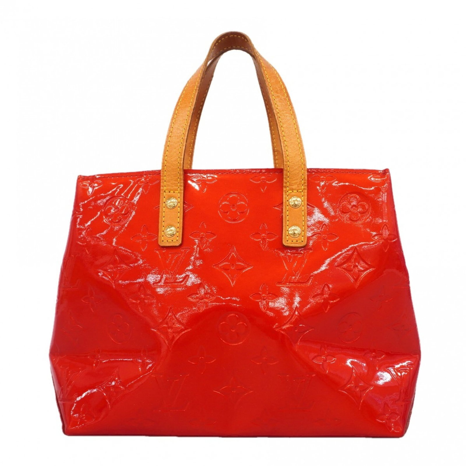 Louis Vuitton Handbag: Louis Vuitton Handbag Rouge Louis Vuitton handbag, measuring 18cm x 22cm x 10cm. This stylish bag features a signature from the artist, adding a touch of elegance to its classic design. With its
