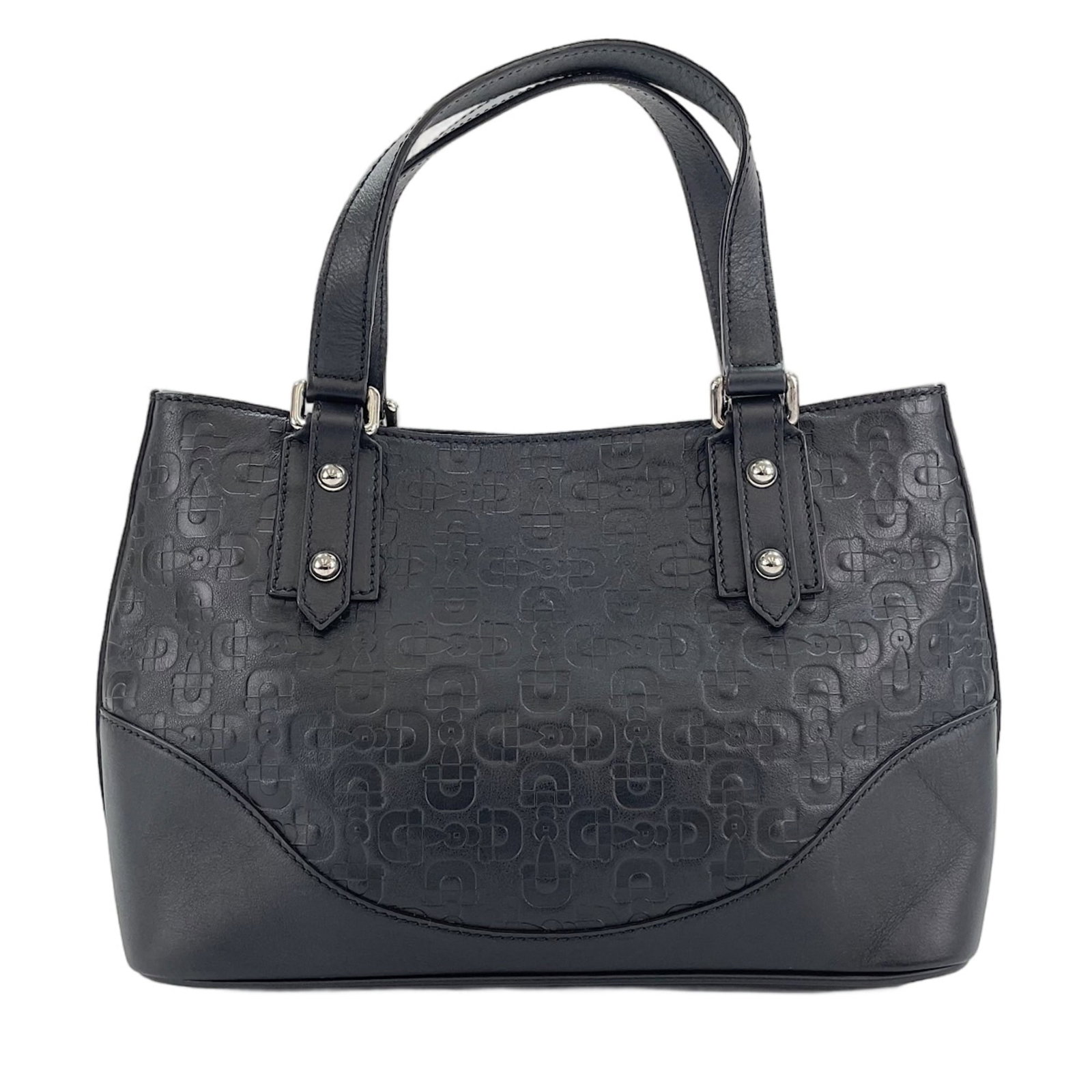 Handbag by Gucci: Handbag by Gucci Gucci's sleek black handbag features a sophisticated design with precise measurements, standing at 20cm x 28cm x 9cm. This stylish accessory boasts a classic silhouette that exudes el