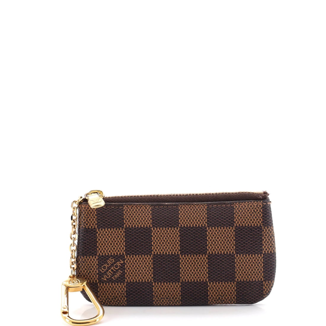 Damier Key Pouch By Louis Vuitton: Damier Key Pouch By Louis Vuitton Damier Key Pouch by Louis Vuitton - A Timeless Accessory in Brown Canvas. This classic Damier key pouch features a brown canvas coated exterior, gold hardware, and a