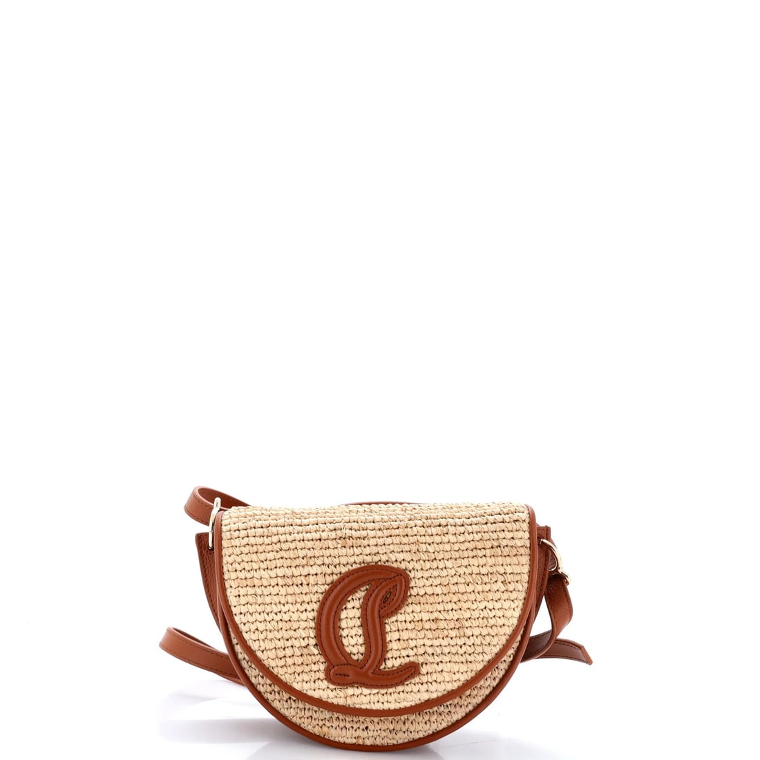 By my side small crossbody raffia leather christian louboutin: By my side small crossbody raffia leather christian louboutin Small crossbody bag from Christian Louboutin's By My Side collection, featuring raffia leather exterior in brown and neutral interior