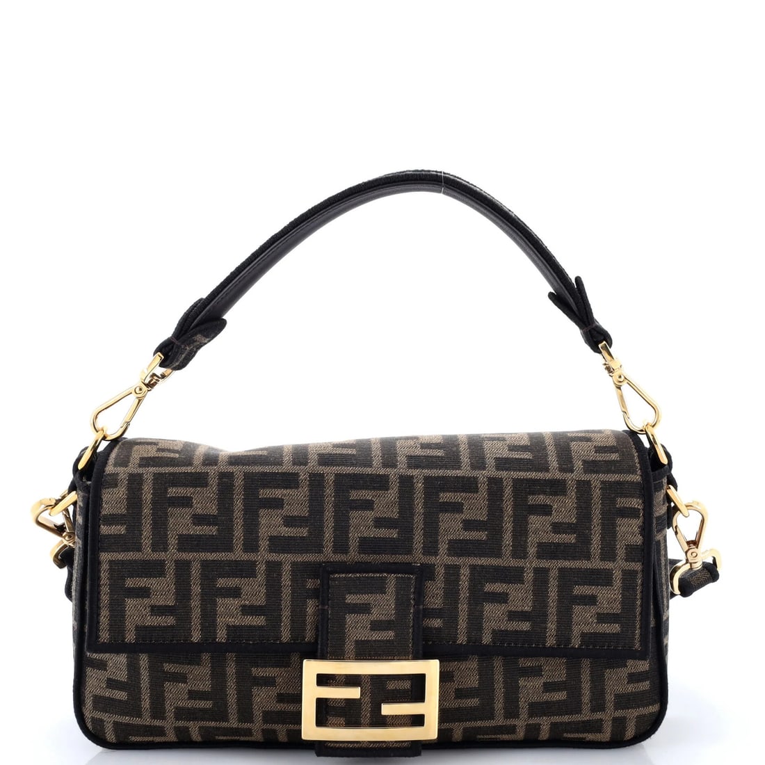 Fendi Baguette NM Bag Zucca Canvas Medium: Fendi Baguette NM Bag Zucca Canvas Medium The Fendi Baguette NM Bag Zucca Canvas Medium boasts a timeless design with its classic shoulder bag silhouette. Crafted from high-quality canvas, this