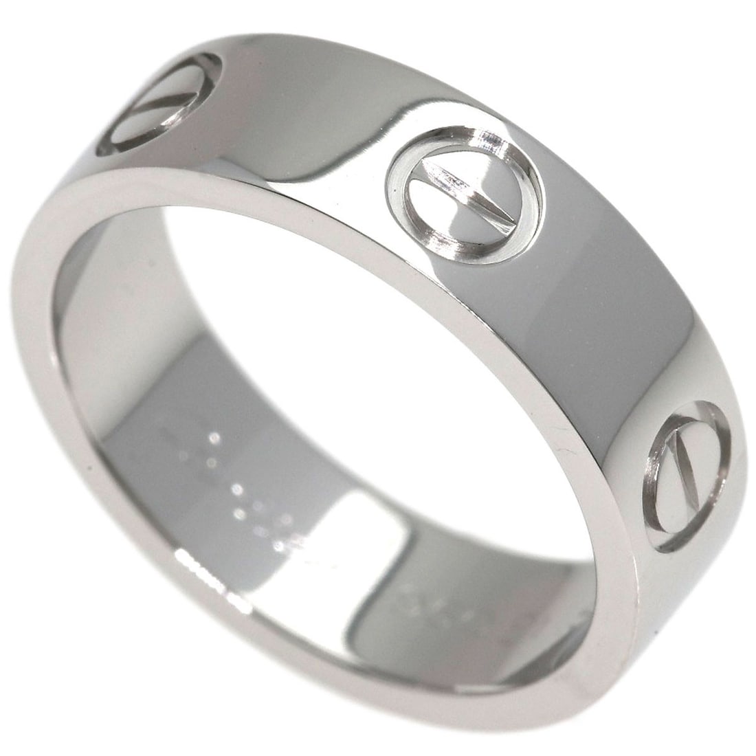 Love Platinum Pt950 Cartier Ring: Love Platinum Pt950 Cartier Ring Cartier's Love Platinum Pt950 ring boasts sleek, silver-toned platinum construction with a signature Cartier design. This elegant ring features no main stone, making