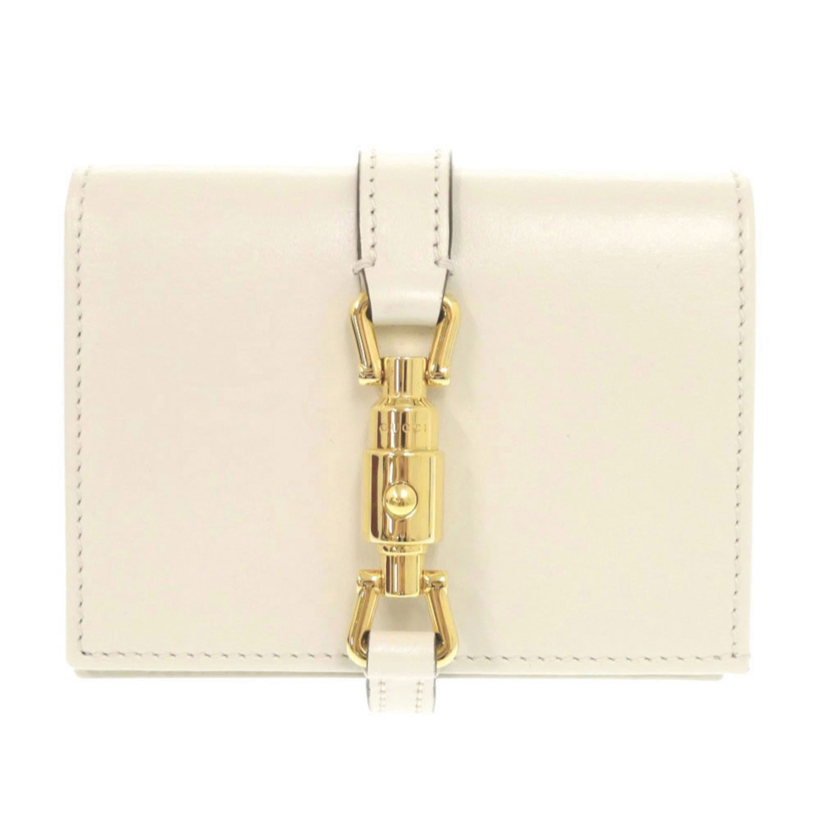Gucci Wallet (Bi-Fold) Leather: Gucci Wallet (Bi-Fold) Leather Gucci's bi-fold leather wallet features the iconic Italian brand's signature style, with an ivory color and classic design. Made from high-quality leather, this wallet