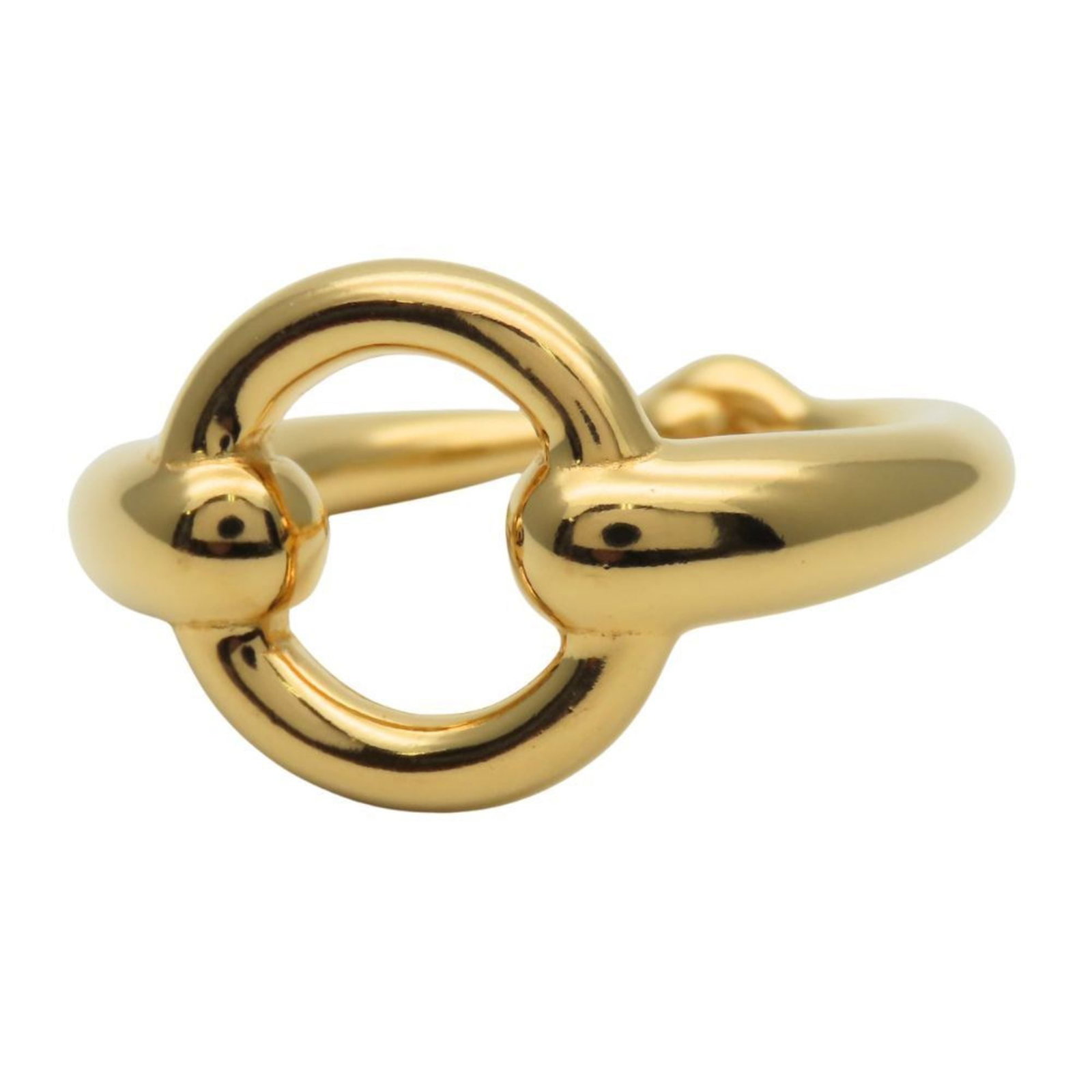 Ring Metal Hermes Scarf: Ring Metal Hermes Scarf Gold Metal Hermes Scarf Ring, 28cm x 29.5cm / 11.02'' x 11.61'', comes in a box. This scarf ring features the iconic Hermes brand and is made from metal with a gold color.