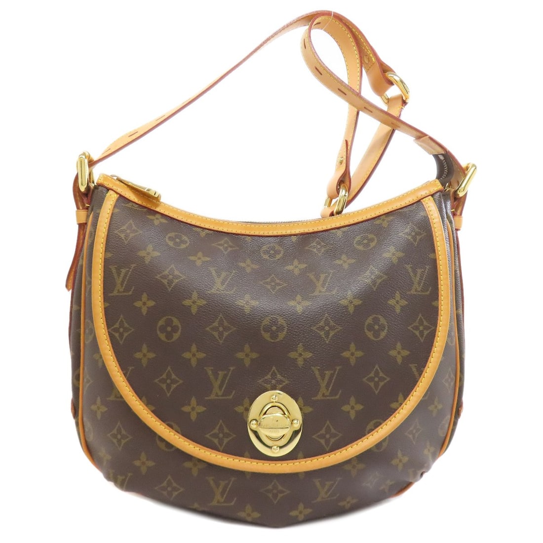 Monogram Canvas Louis Vuitton M40075 Shoulder Bag: Monogram Canvas Louis Vuitton M40075 Shoulder Bag Brown Monogram Canvas Louis Vuitton M40075 Shoulder Bag. This shoulder bag features the iconic monogram canvas exterior in brown, a classic and timele