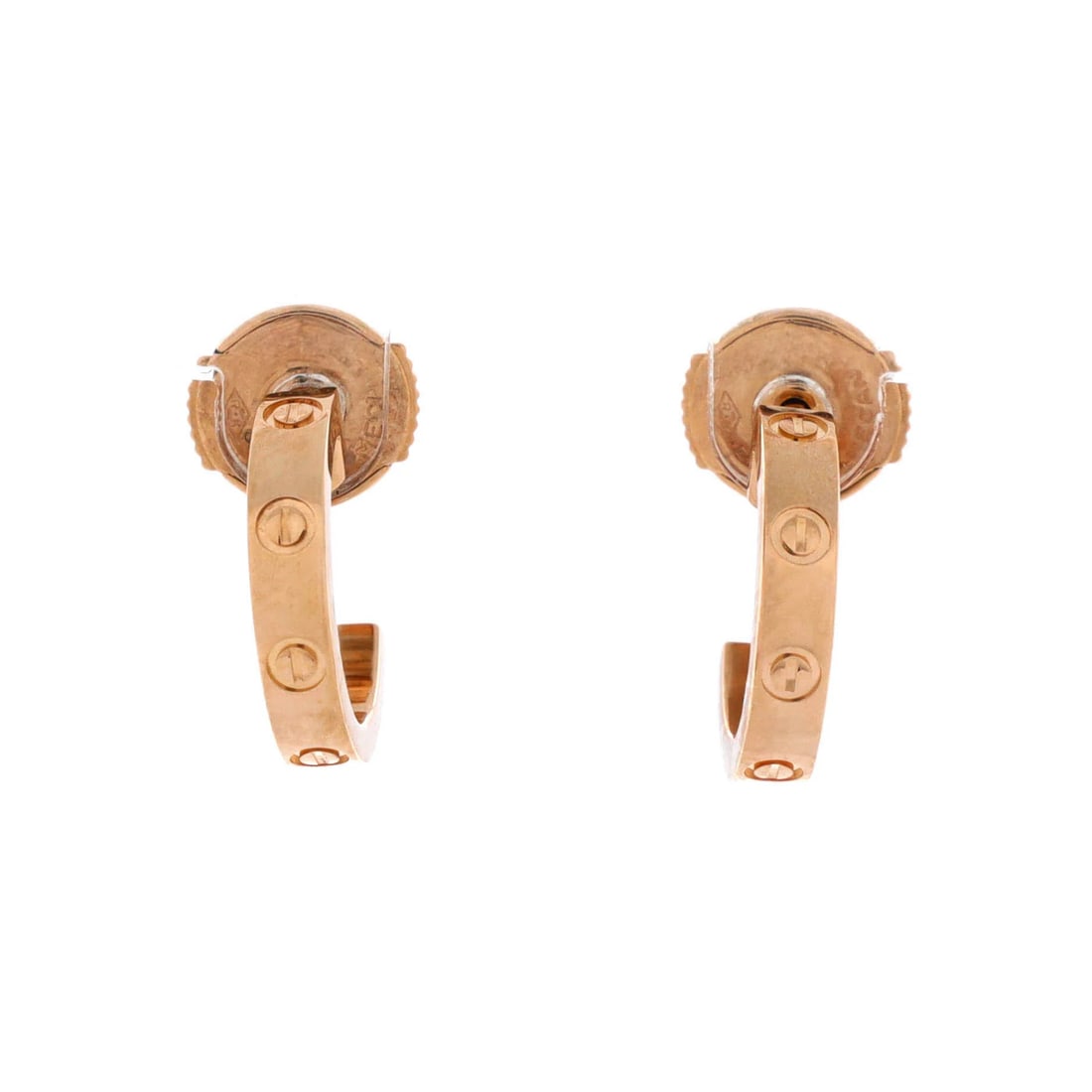 Love Hoop Earrings Small 18k Rose Gold Cartier (1 of 3)