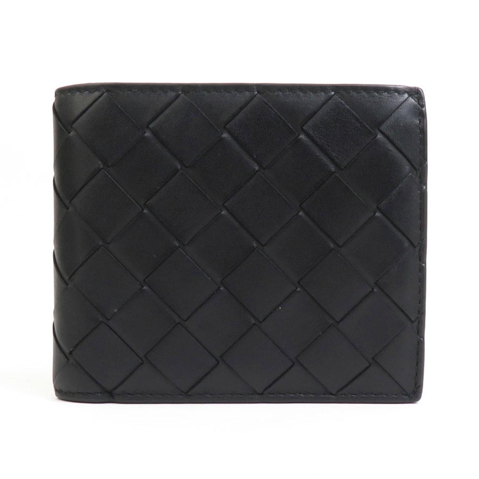 Veneta Bottega Bi Fold Leather Wallet: Veneta Bottega Bi Fold Leather Wallet The Veneta Bottega Bi Fold Leather Wallet boasts sleek, sophisticated design with its black leather exterior and precise measurements. With its compact size and s