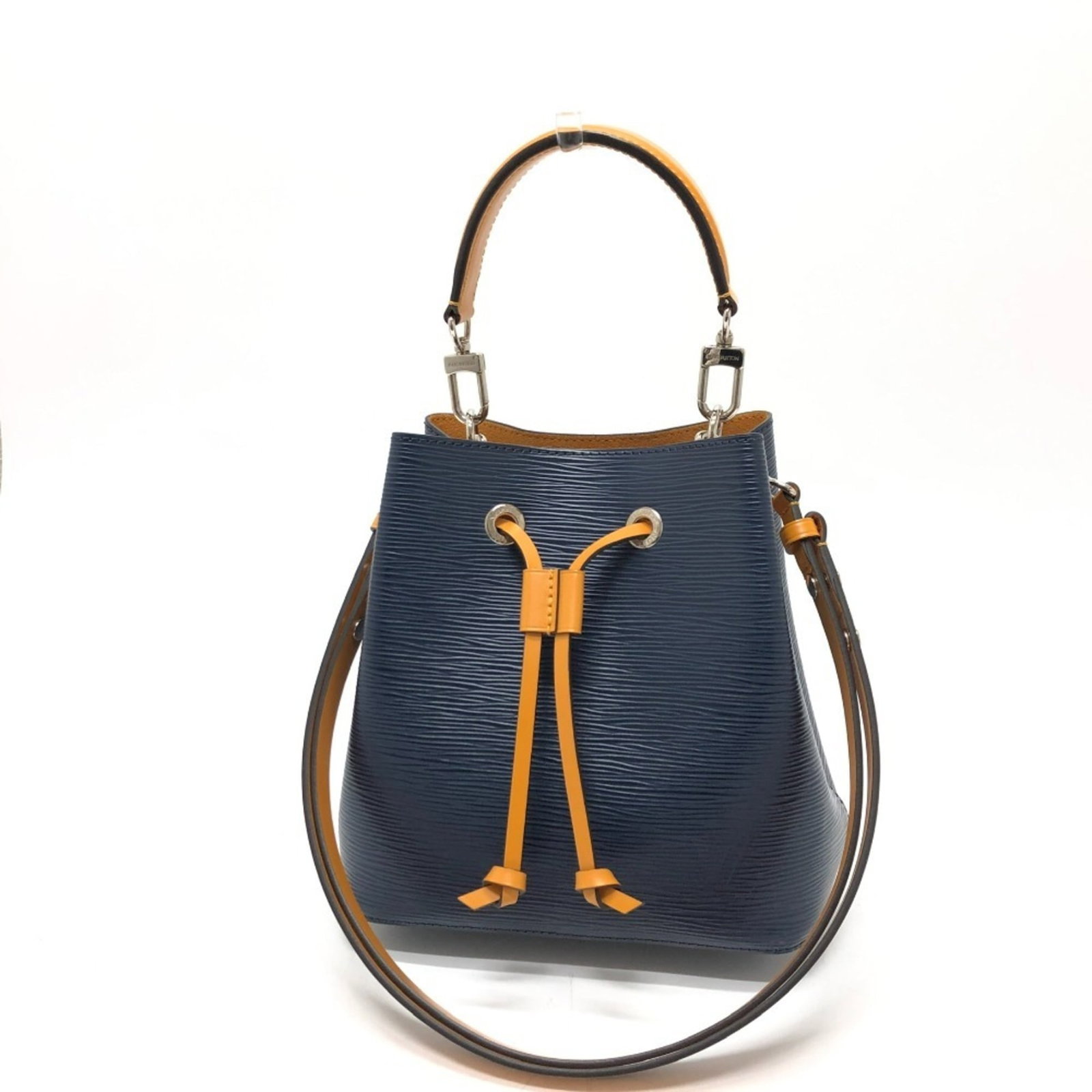 Louis Vuitton Handbag Shoulder Bag Epi Leather: Louis Vuitton Handbag Shoulder Bag Epi Leather Indigo and Saffron Epi Leather Shoulder Bag from Louis Vuitton, featuring a timeless design with clean lines and classic proportions. Made from high-qual