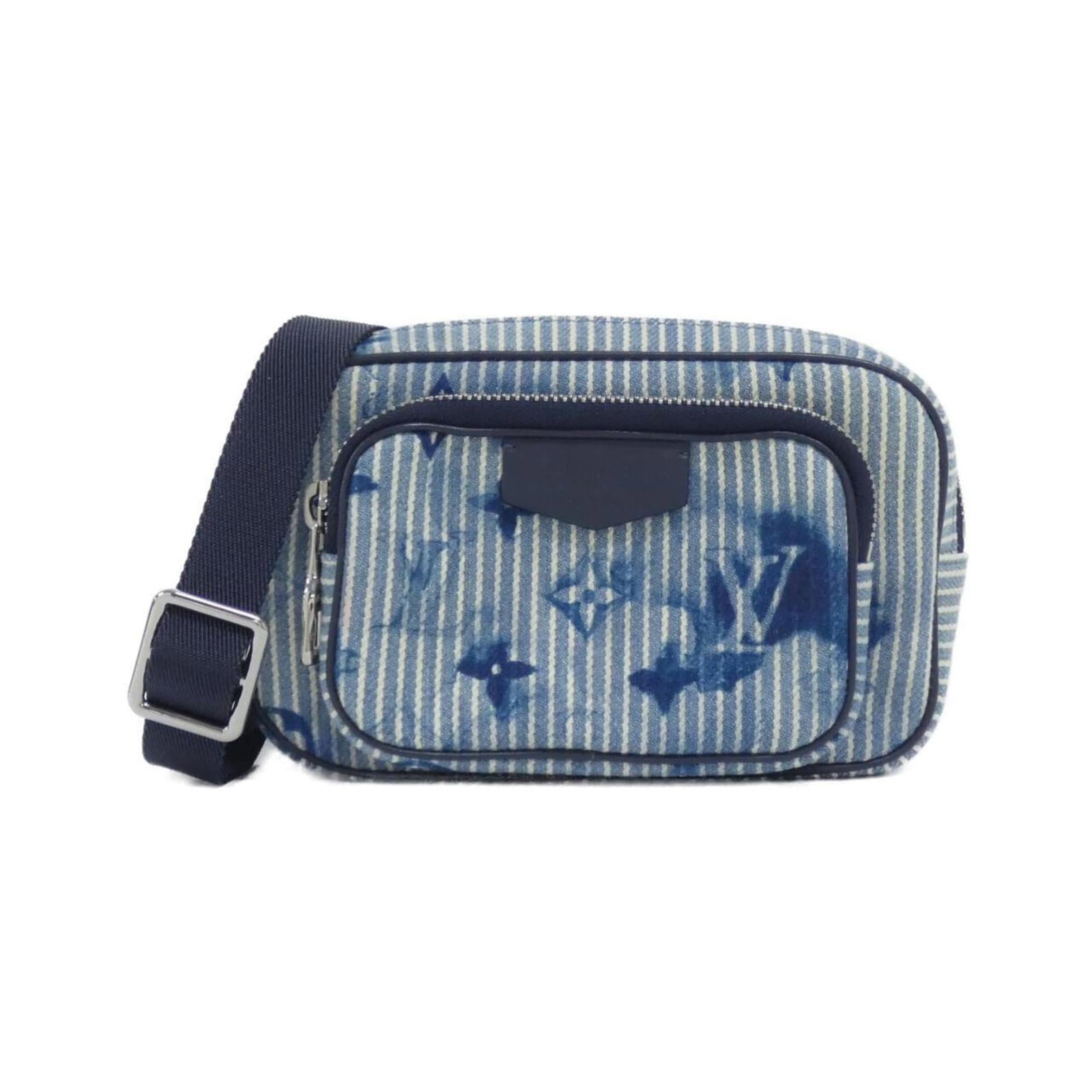 Canvas bag pochette shoulder from Vuitton Louis: Canvas bag pochette shoulder from Vuitton Louis Navy canvas pochette shoulder bag from Louis Vuitton, featuring a classic design with clean lines and minimal ornamentation. Made from high-quality canv