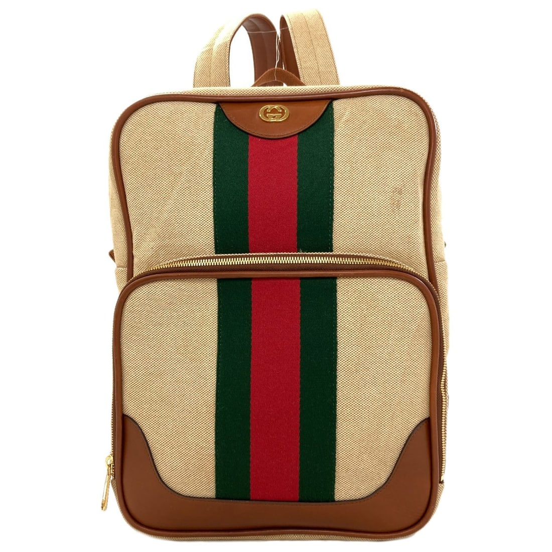 Sherry Line Canvas Daypack Backpack Gucci: Sherry Line Canvas Daypack Backpack Gucci Brown Canvas Daypack Backpack from GUCCI, featuring a classic A* style with a sturdy canvas exterior. This iconic design combines timeless elegance with