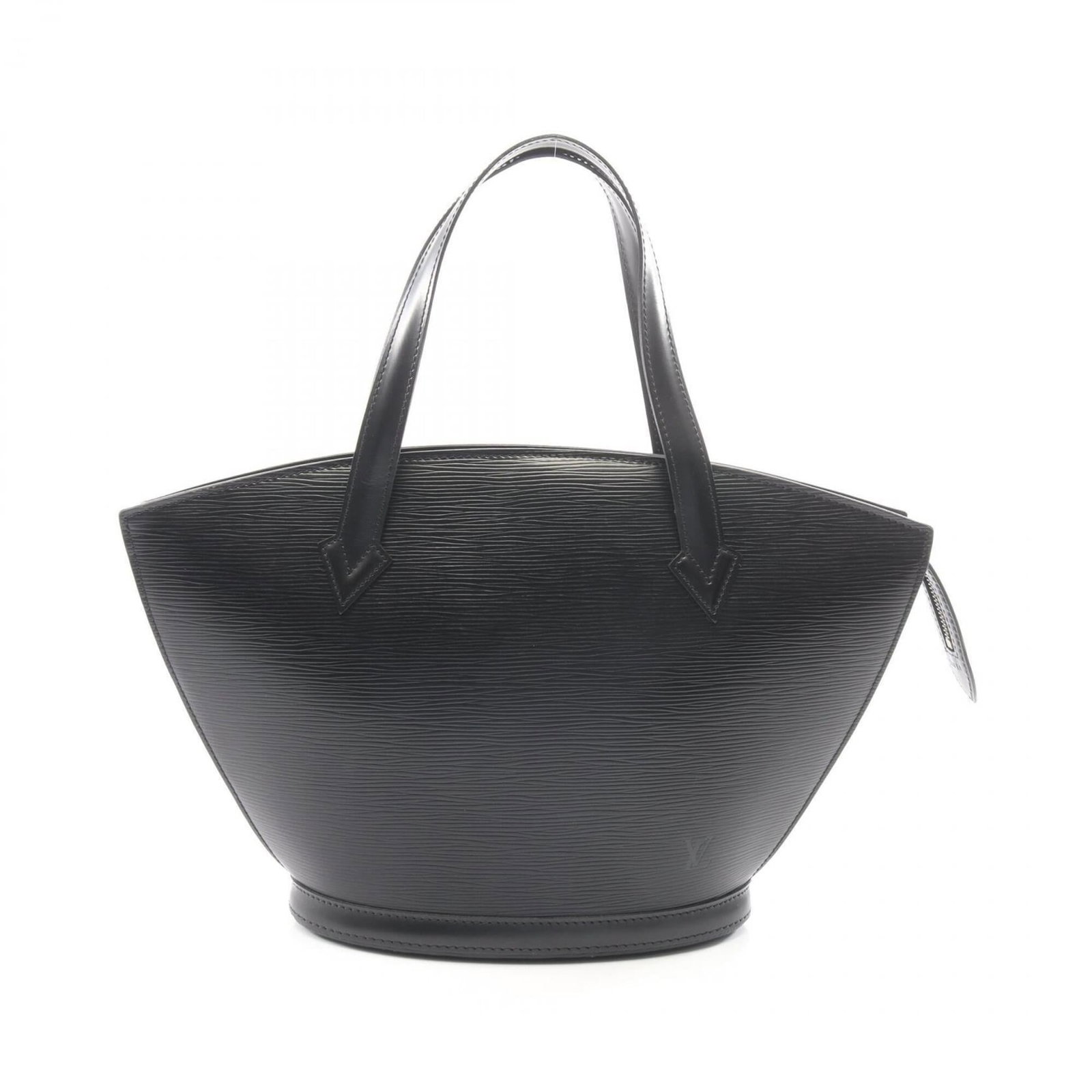 Louis Vuitton Handbag Leather: Louis Vuitton Handbag Leather Black Louis Vuitton Handbag Leather. Made from high-quality leather, this black handbag measures 24cm x 23cm x 10cm and features a classic design. The signature style of