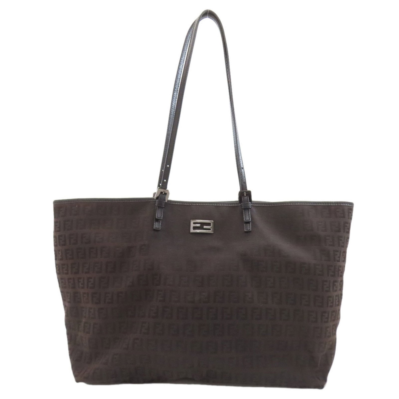 Canvas bag tote by Fendi: Canvas bag tote by Fendi Dark brown canvas tote bag with clean lines and classic design from Fendi's Zucchino line, featuring a sturdy handle that can be adjusted to fit your style. The spacious