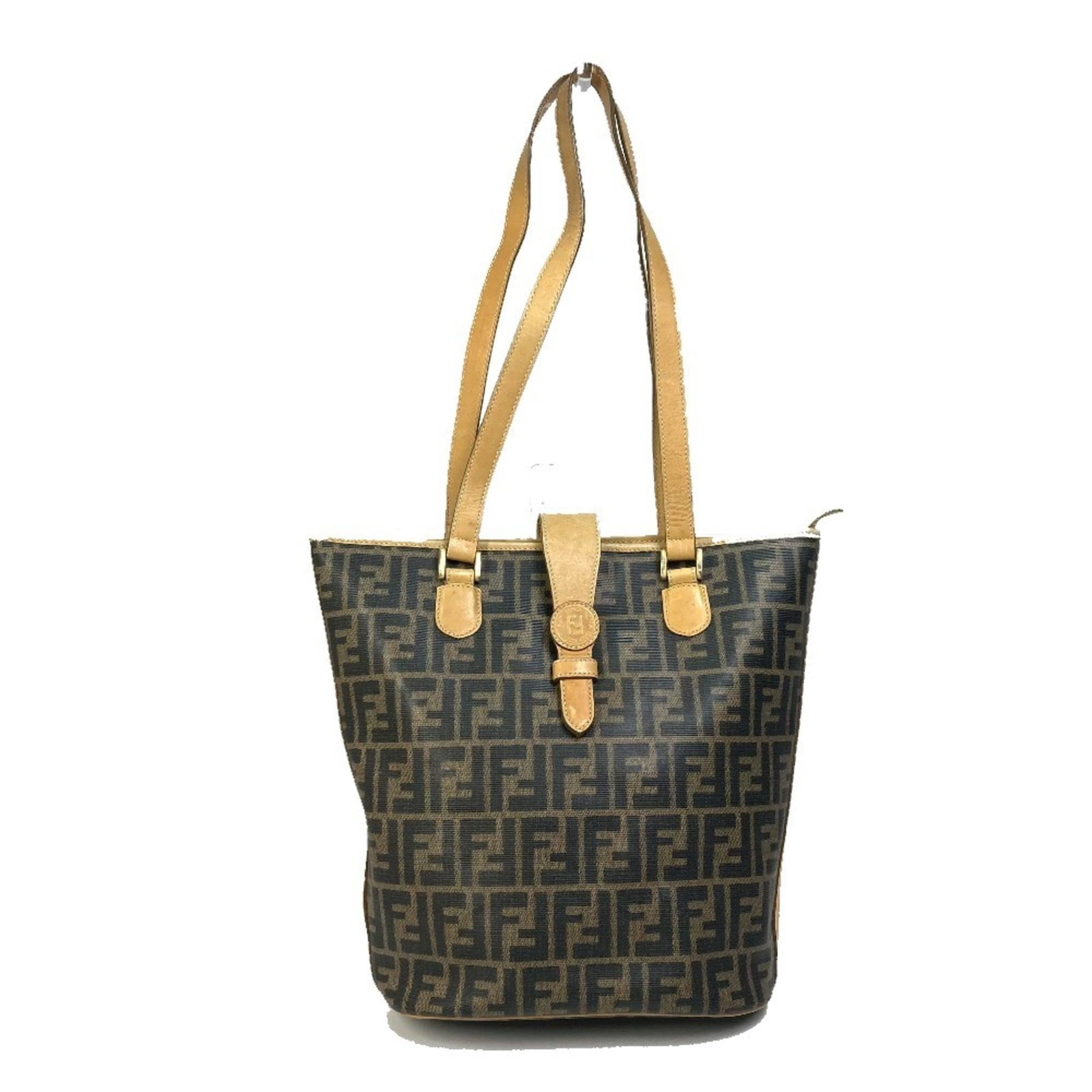 Tote Bag Zucca Fendi Shoulder: Tote Bag Zucca Fendi Shoulder Zucca Fendi Shoulder bag in brown, featuring a zipper pocket for added convenience. This tote bag measures 31.5cm x 25cm x 12cm and has no additional accessories. The