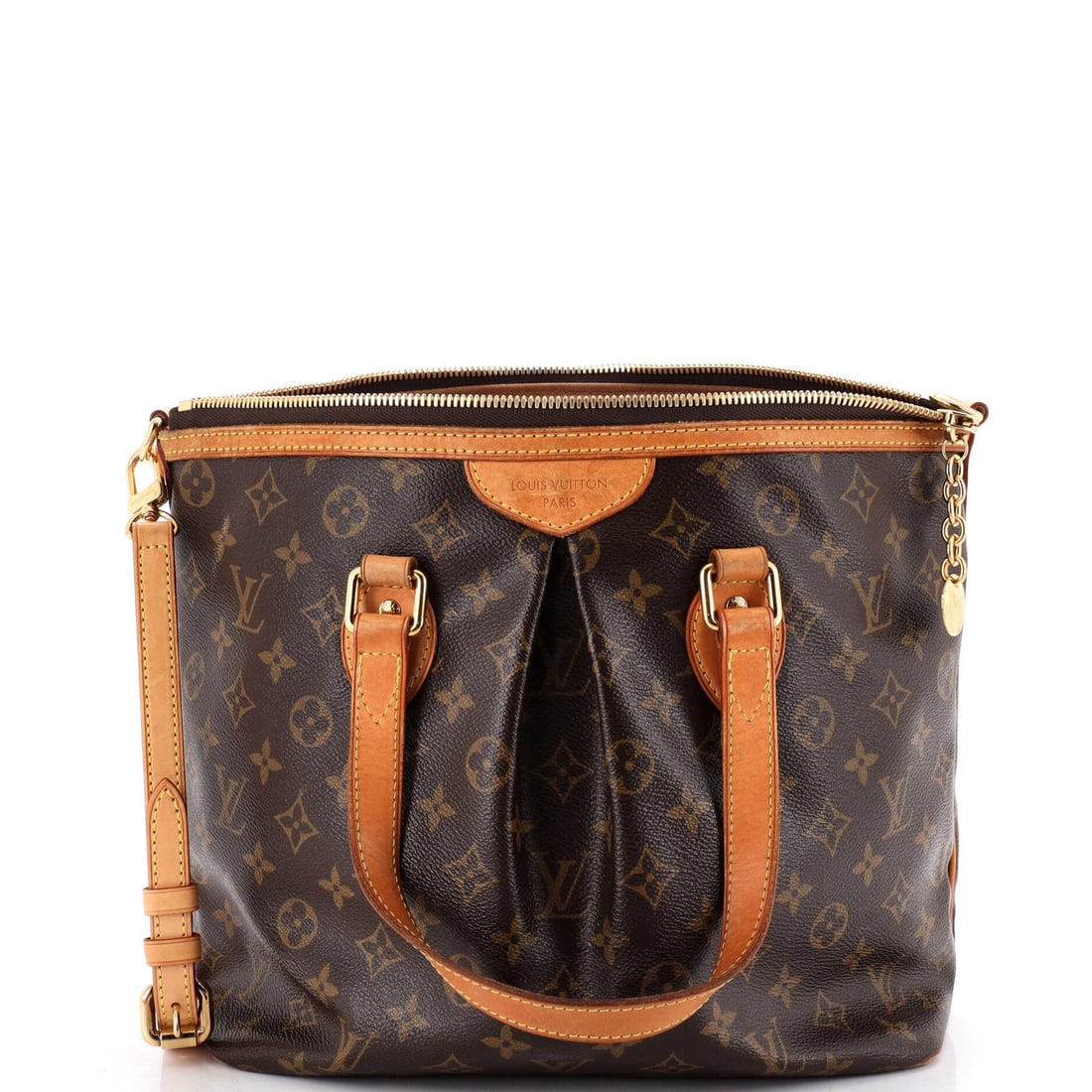 Monogram Canvas Handbag Palermo PM Louis Vuitton: Monogram Canvas Handbag Palermo PM Louis Vuitton Monogram Canvas Handbag Palermo PM Louis Vuitton - A classic tote with a timeless design, featuring the iconic monogram canvas exterior in brown. The