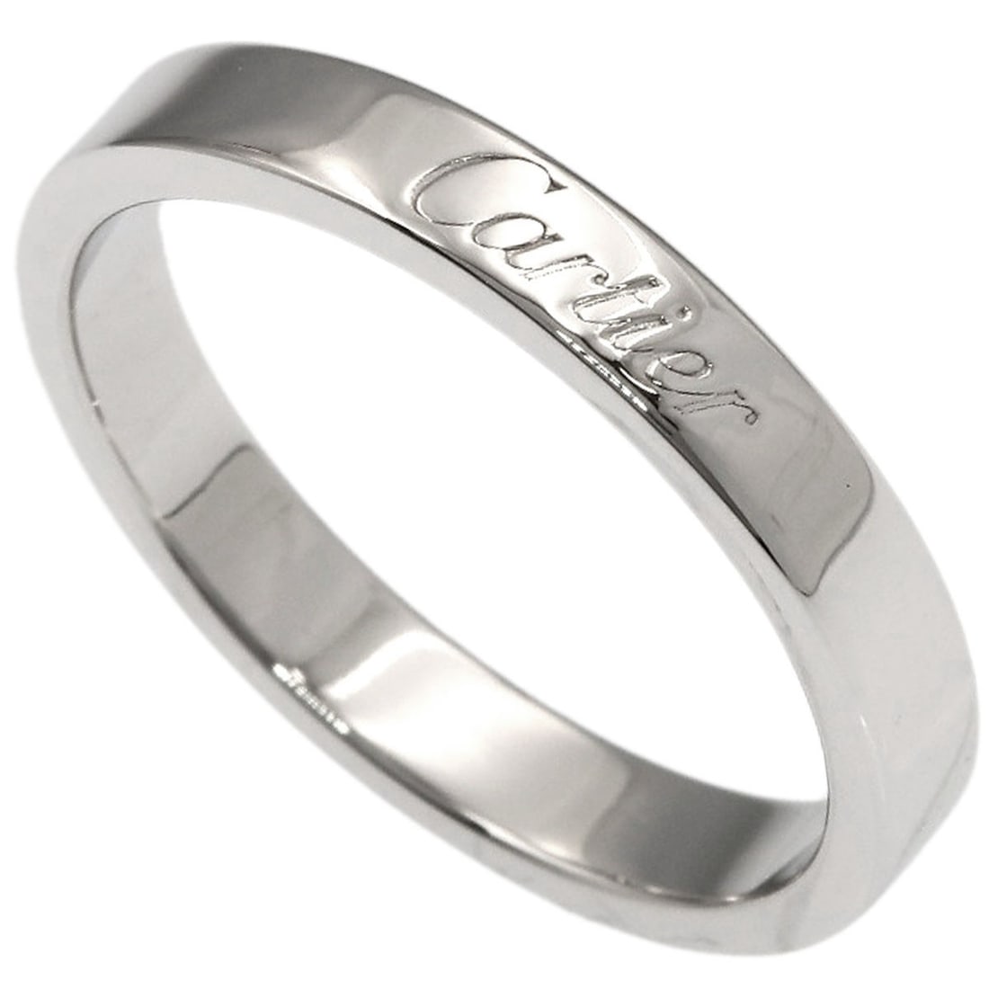 Pt950 Flat Band Ring Cartier #52 (1 of 6)