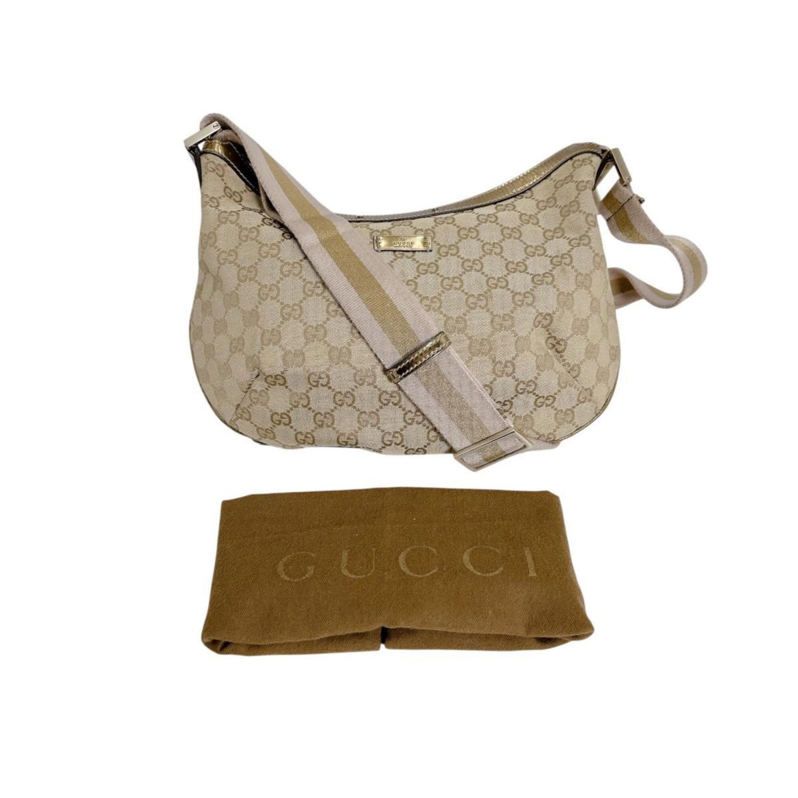 Supreme bag Gucci shoulder: Supreme bag Gucci shoulder Brown GG Supreme shoulder bag from Gucci, featuring a zipper closure and adjustable strap length. Made with high-quality materials, this stylish bag measures 25cm x 33.5cm x