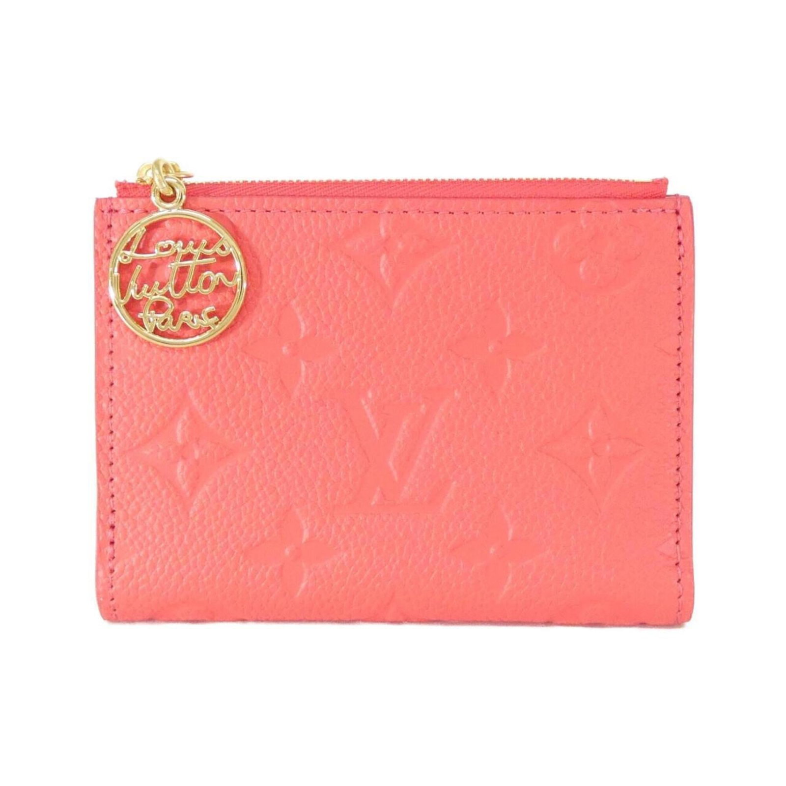 Louis Vuitton Wallet (Bi-Fold) Leather: Louis Vuitton Wallet (Bi-Fold) Leather Pink Louis Vuitton bi-fold leather wallet with calf leather construction. Measures 9cm x 11cm x 2cm, perfect for everyday carry. Made from high-quality leather. 