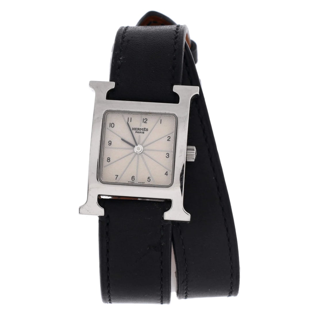 Stainless Steel and Quartz Watch Double Heure H Hermes Tour: Stainless Steel and Quartz Watch Double Heure H Hermes Tour Stainless Steel and Quartz Watch Double Heure H Hermes Tour - A Timeless Classic. This iconic watch features a stainless steel case, leather
