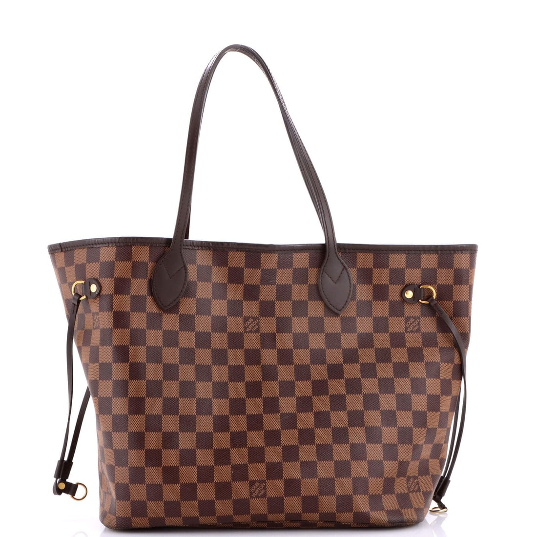 Louis Vuitton Neverfull NM Tote Damier MM: Louis Vuitton Neverfull NM Tote Damier MM The Louis Vuitton Neverfull NM Tote Damier MM offers a classic, timeless design with its iconic Damier pattern. Measuring 11" tall and 12.5" wide, this medium